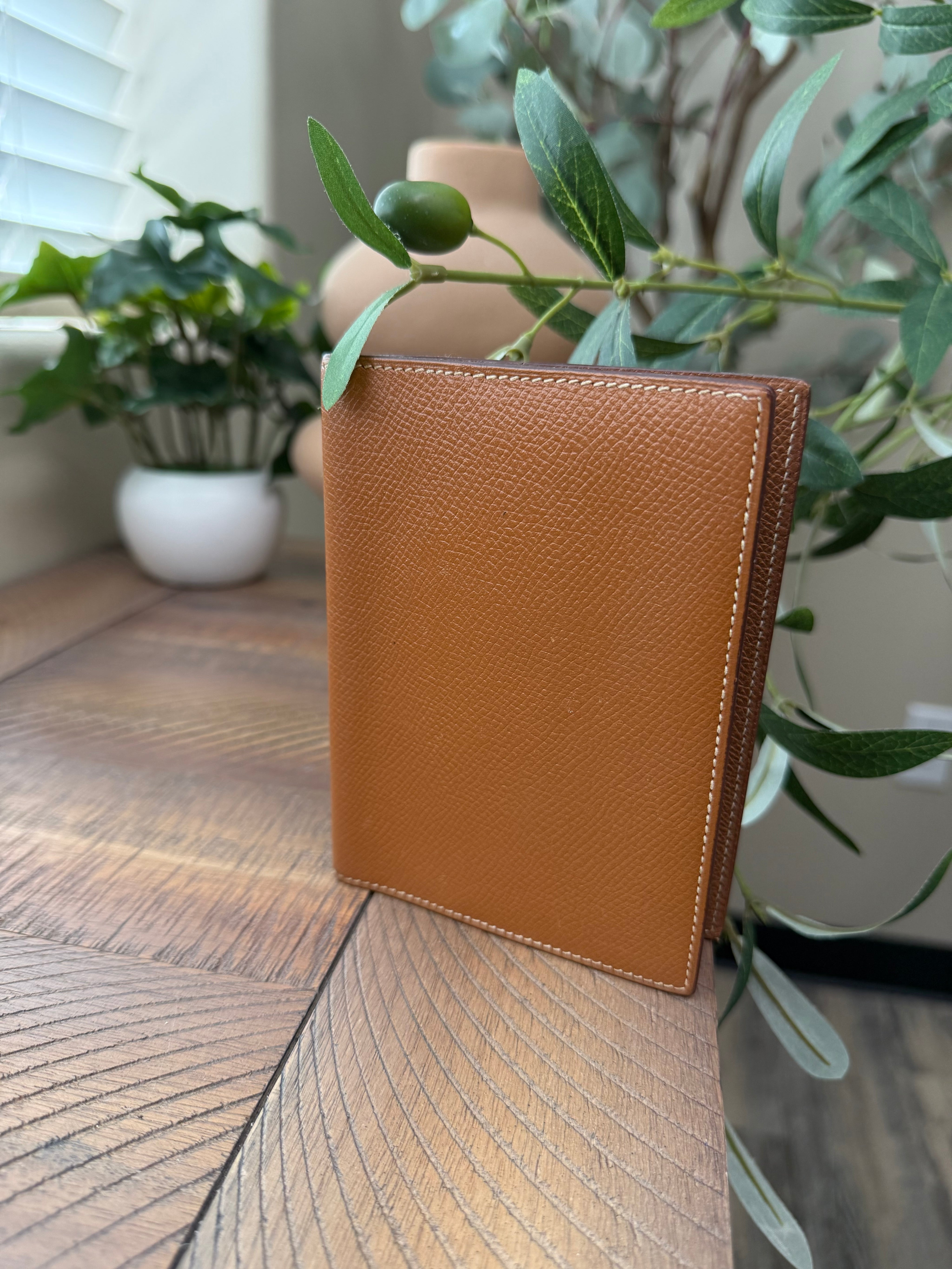 Hermes Tan Classic Passport Agenda