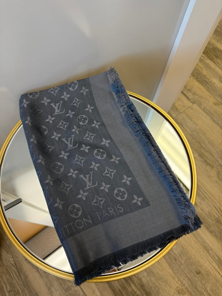 BRAND NEW- Louis Vuitton Denim Blue Shawl/Scarf