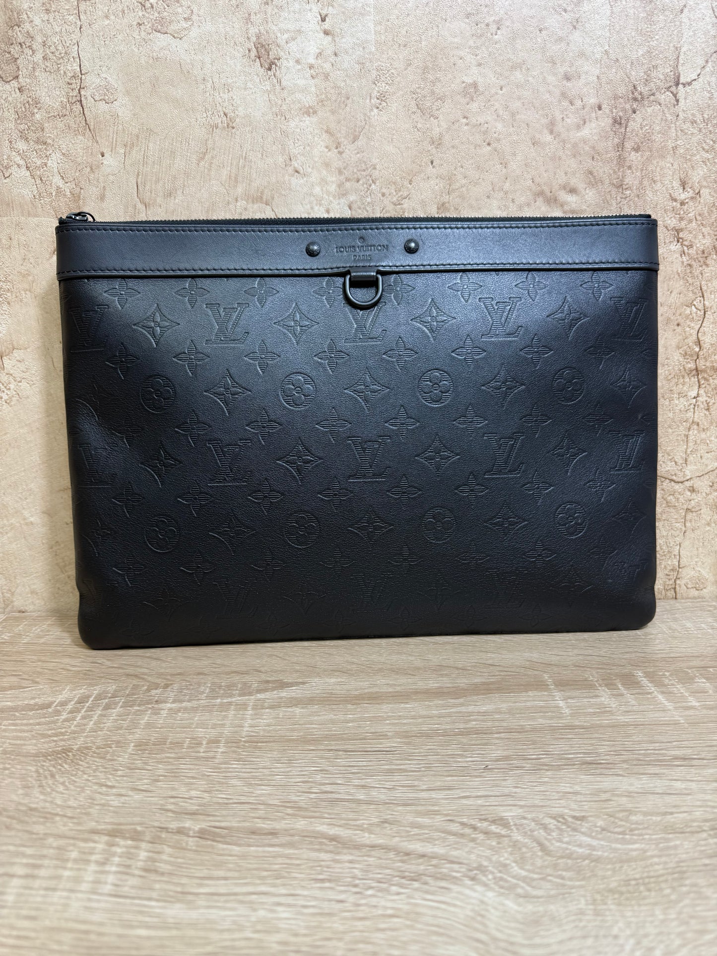 Louis Vuitton Black Shadow Leather Document Holder