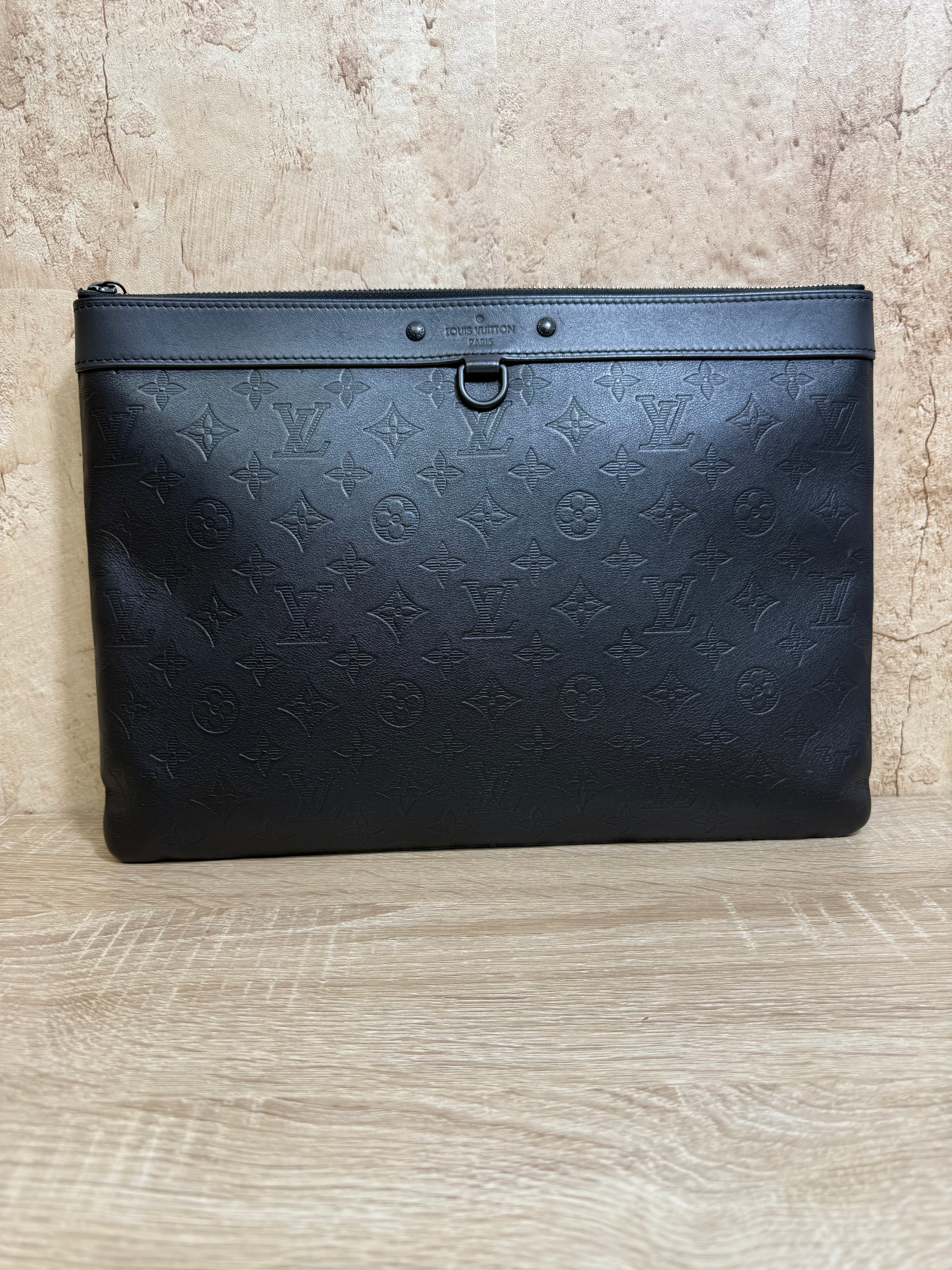 Louis Vuitton Black Shadow Leather Document Holder