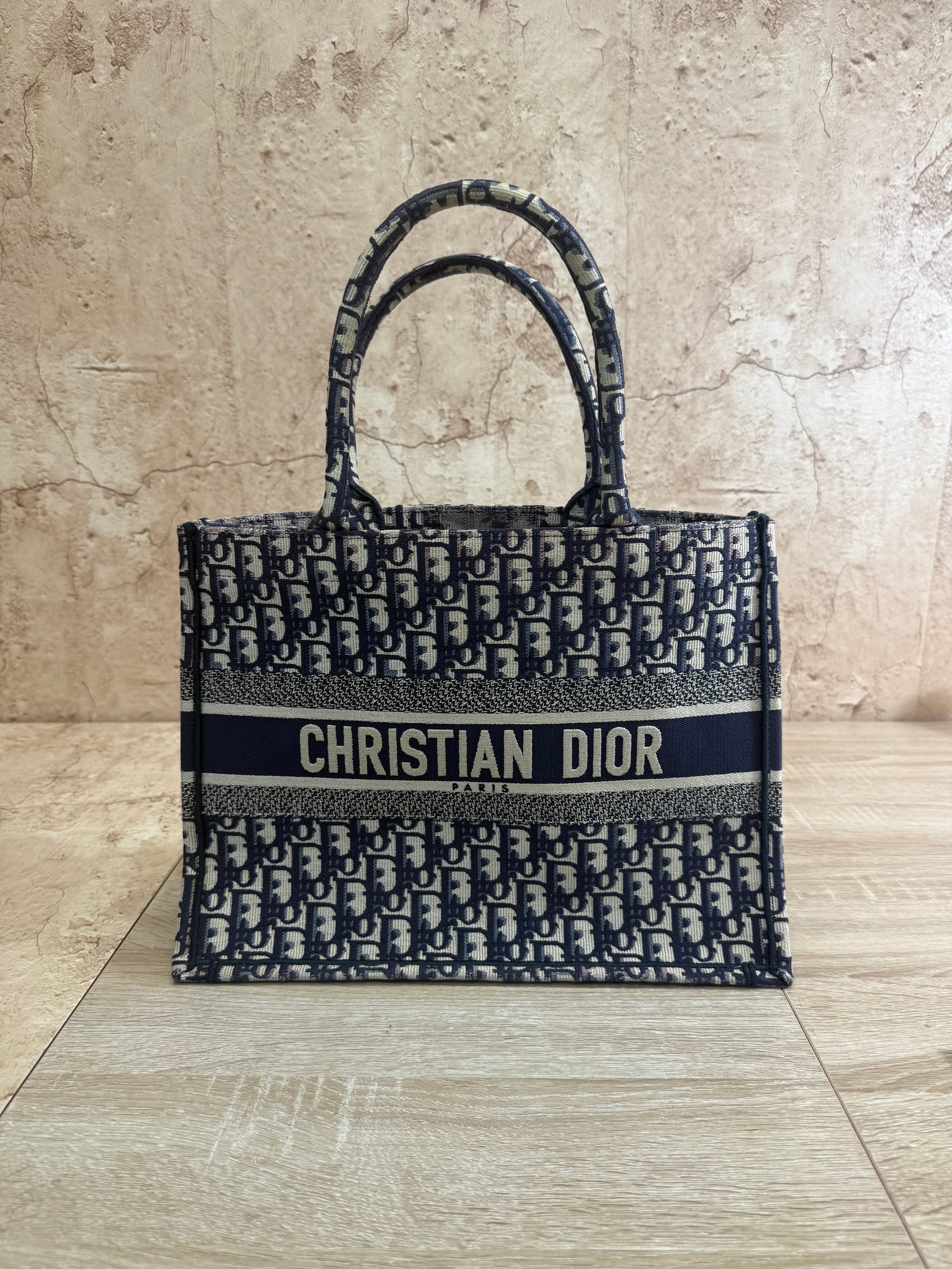 Christian Dior Navy Medium Book Tote