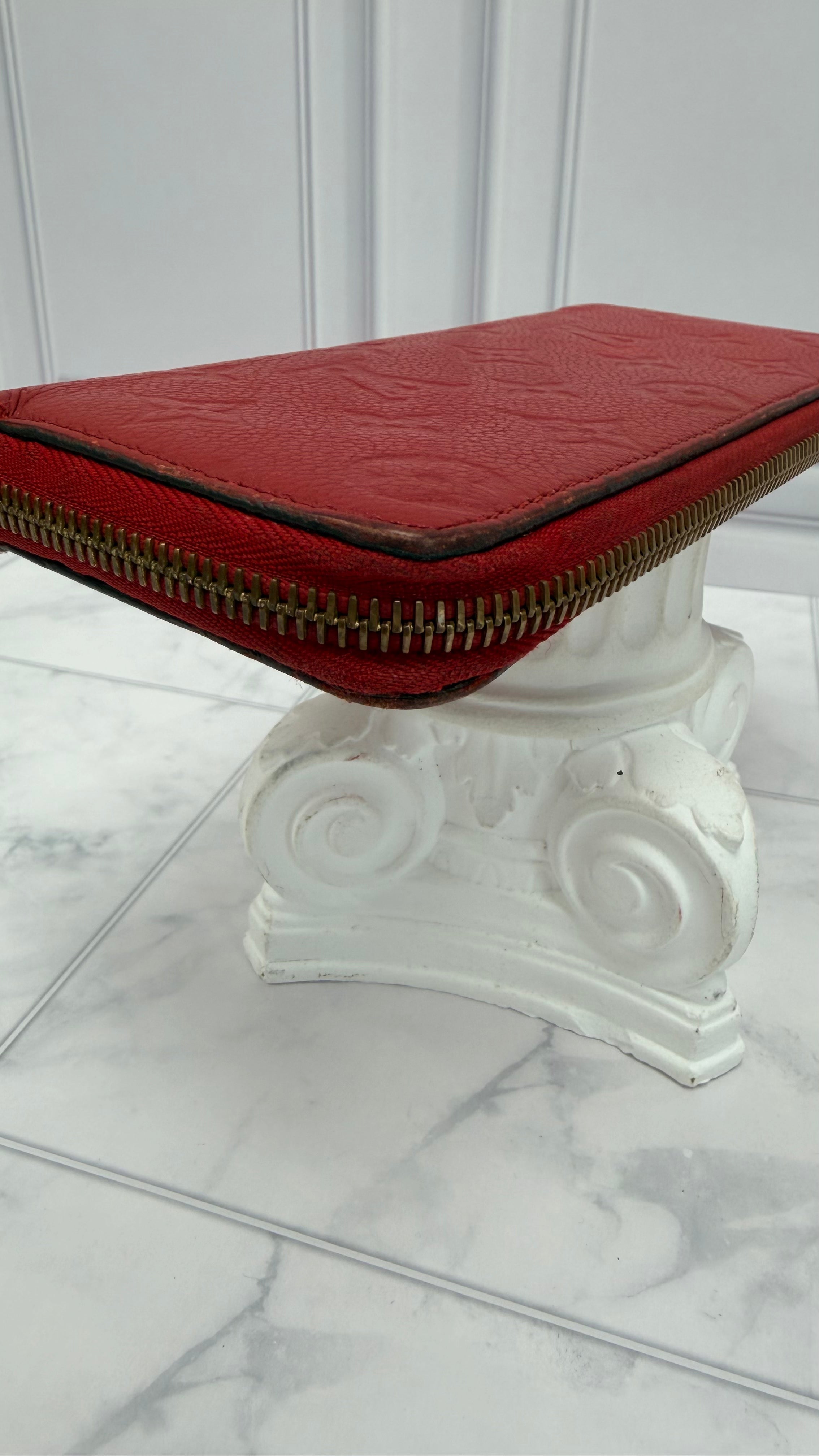 *DONS DROP* Louis Vuitton Red Empreinte Leather Long Zippy Wallet