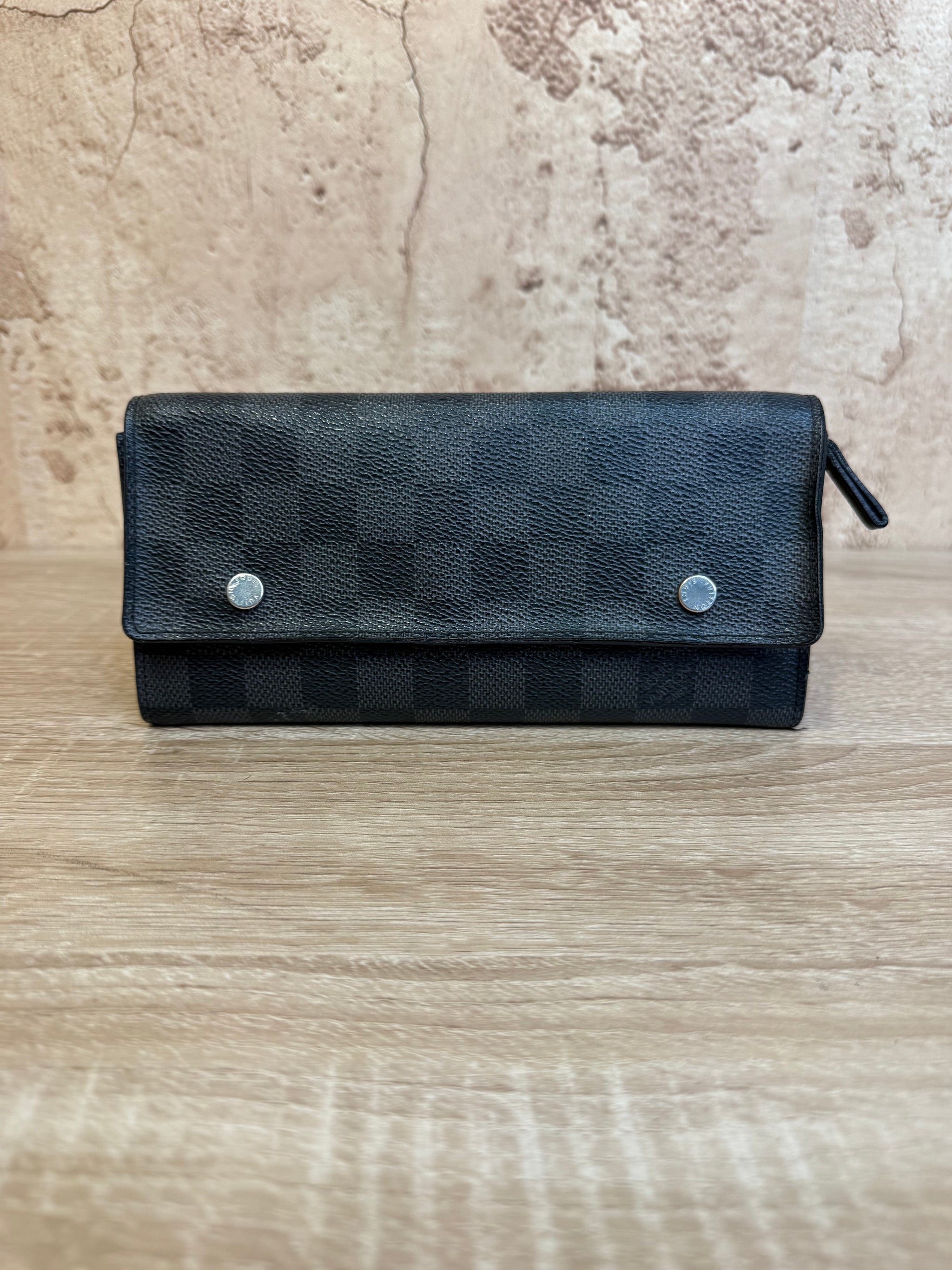 Louis Vuitton Damier Graphite Long Wallet with Inserts