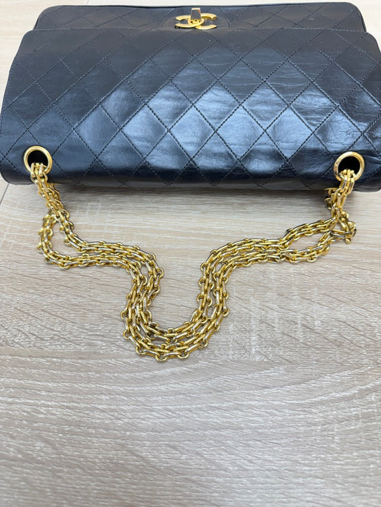 Chanel Black Quilted Calfskin Bijoux Double Flap Bag