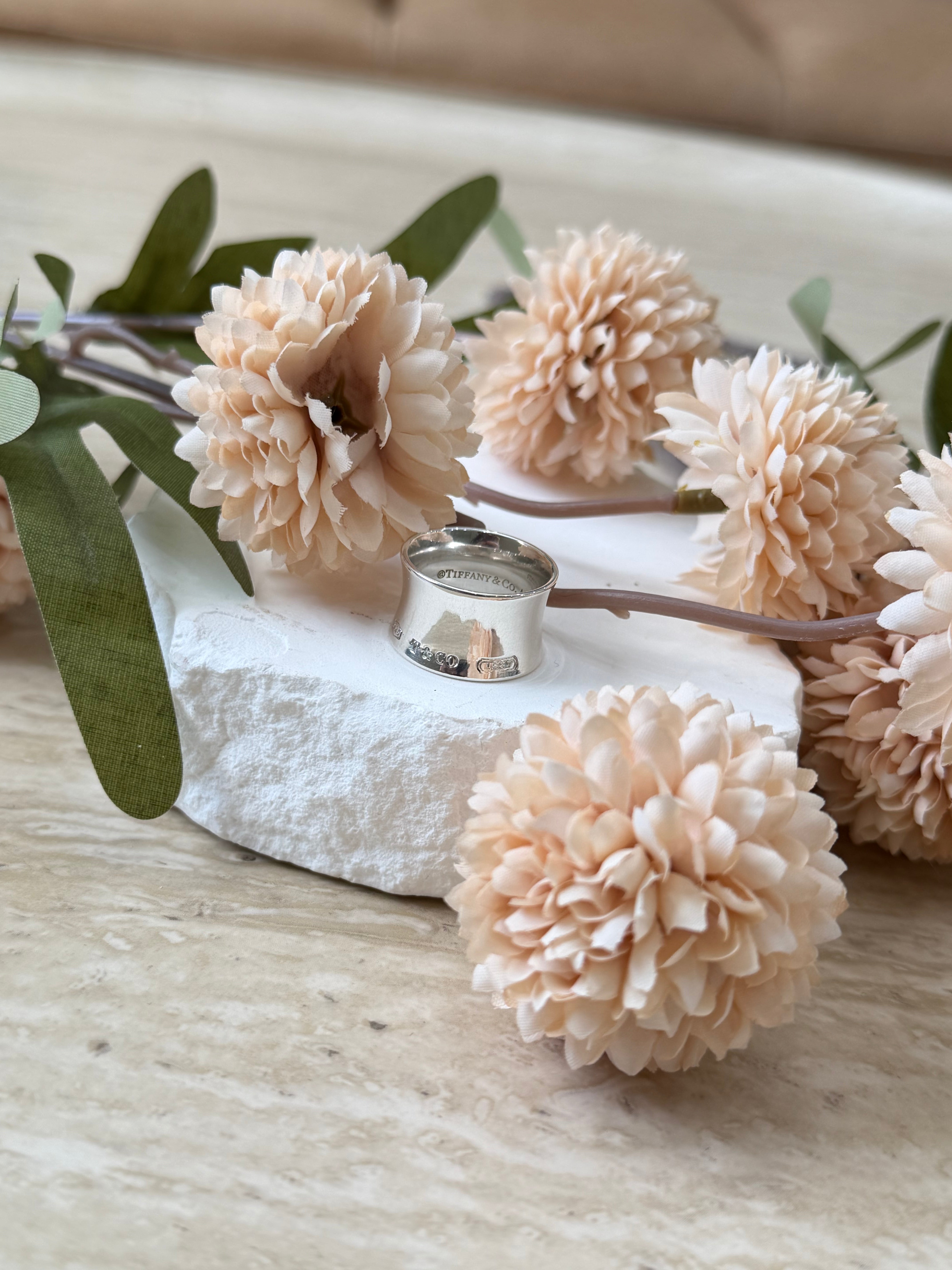 Tiffany & Co. Sterling Silver 1837 Wide Ring Size 5