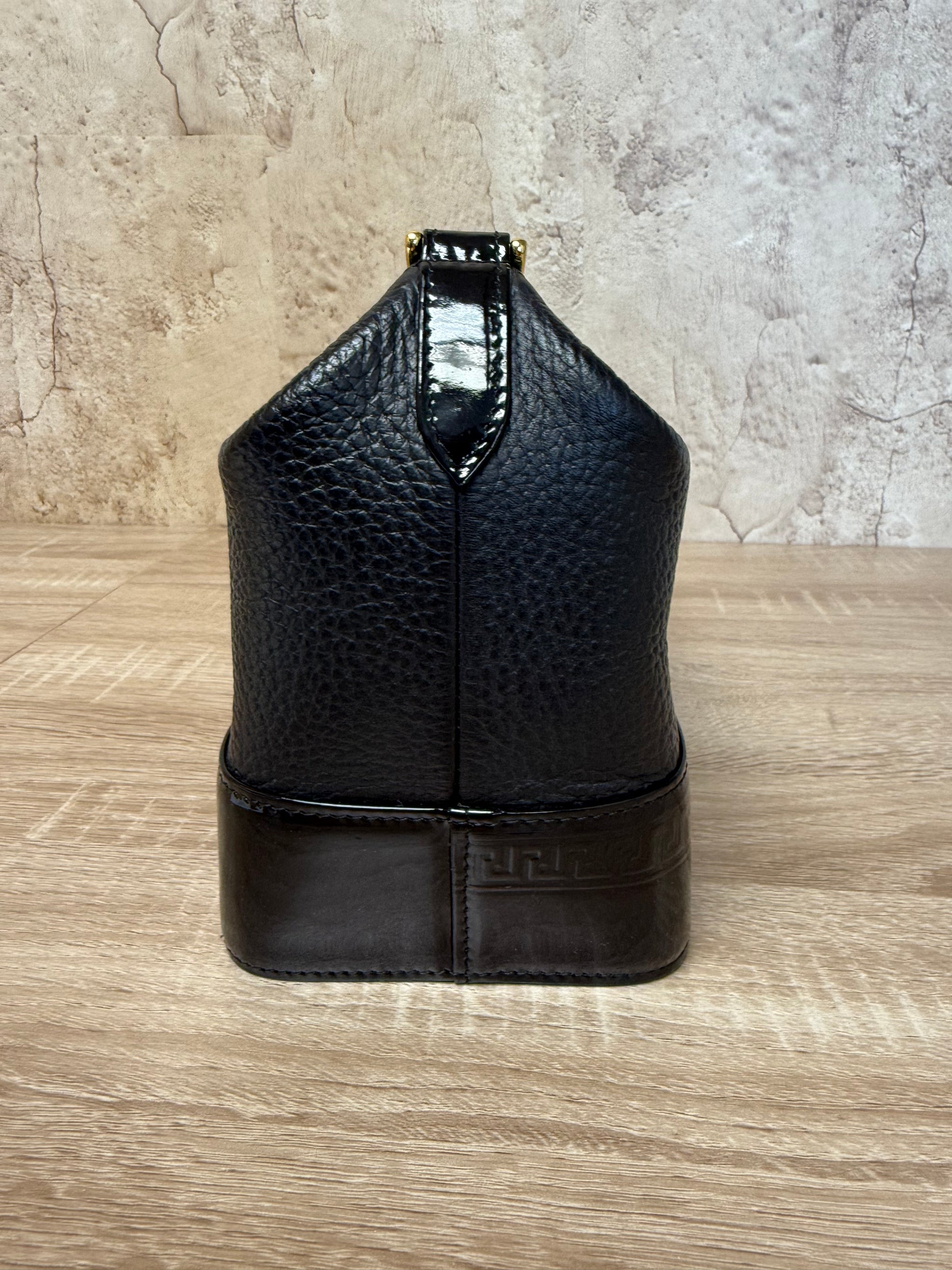 LIKE NEW- Versace Black Leather Hand Bag