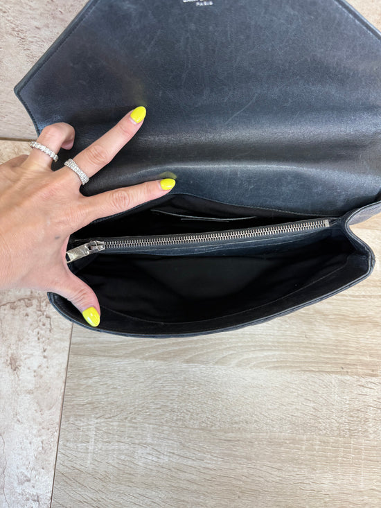Saint Laurent YSL Black Leather Shoulder Bag