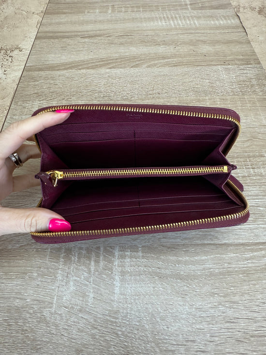 Prada Plum Nylon Zippy Wallet