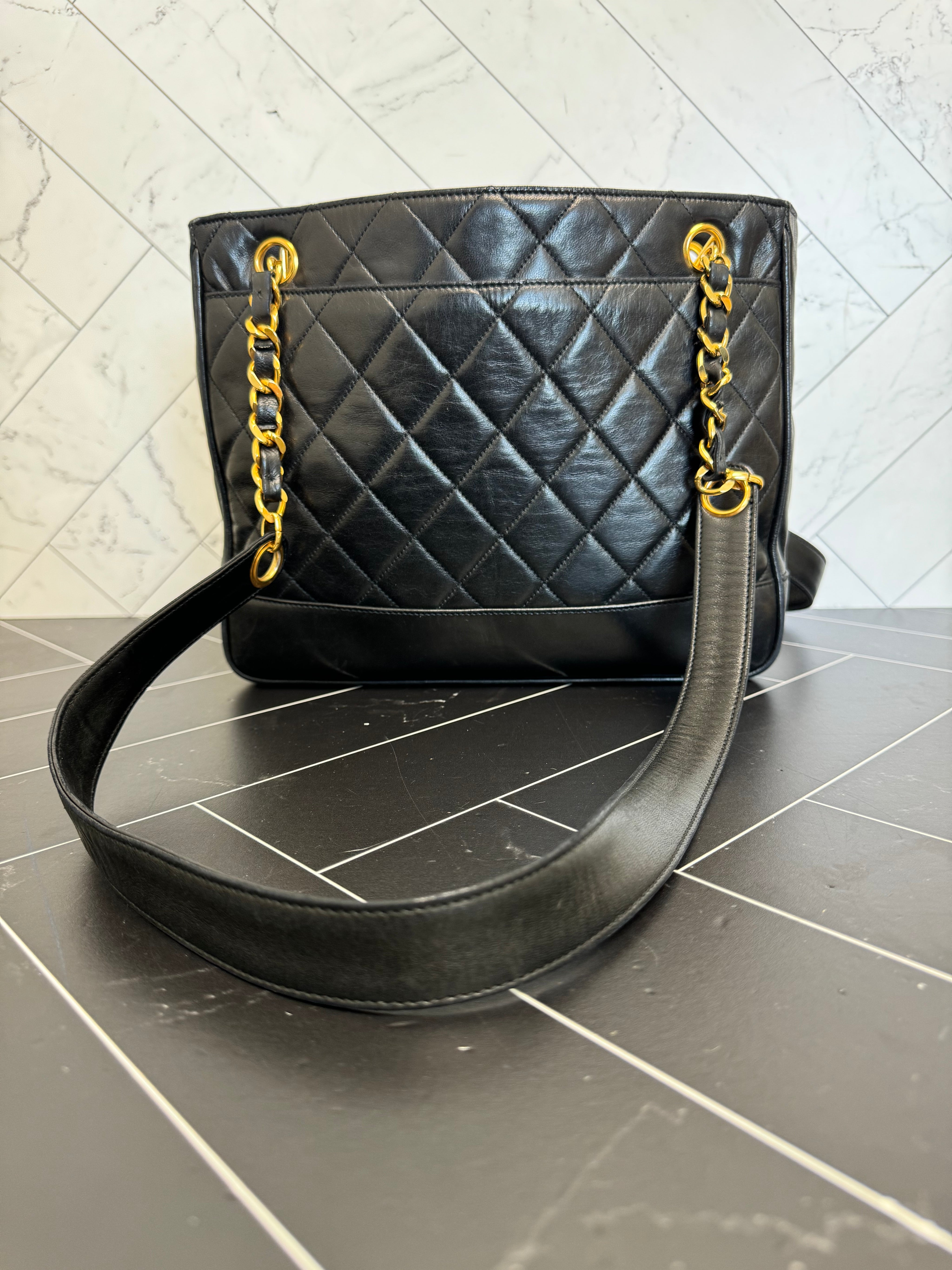 Chanel Black Quilted Lambskin Shoulder Bag