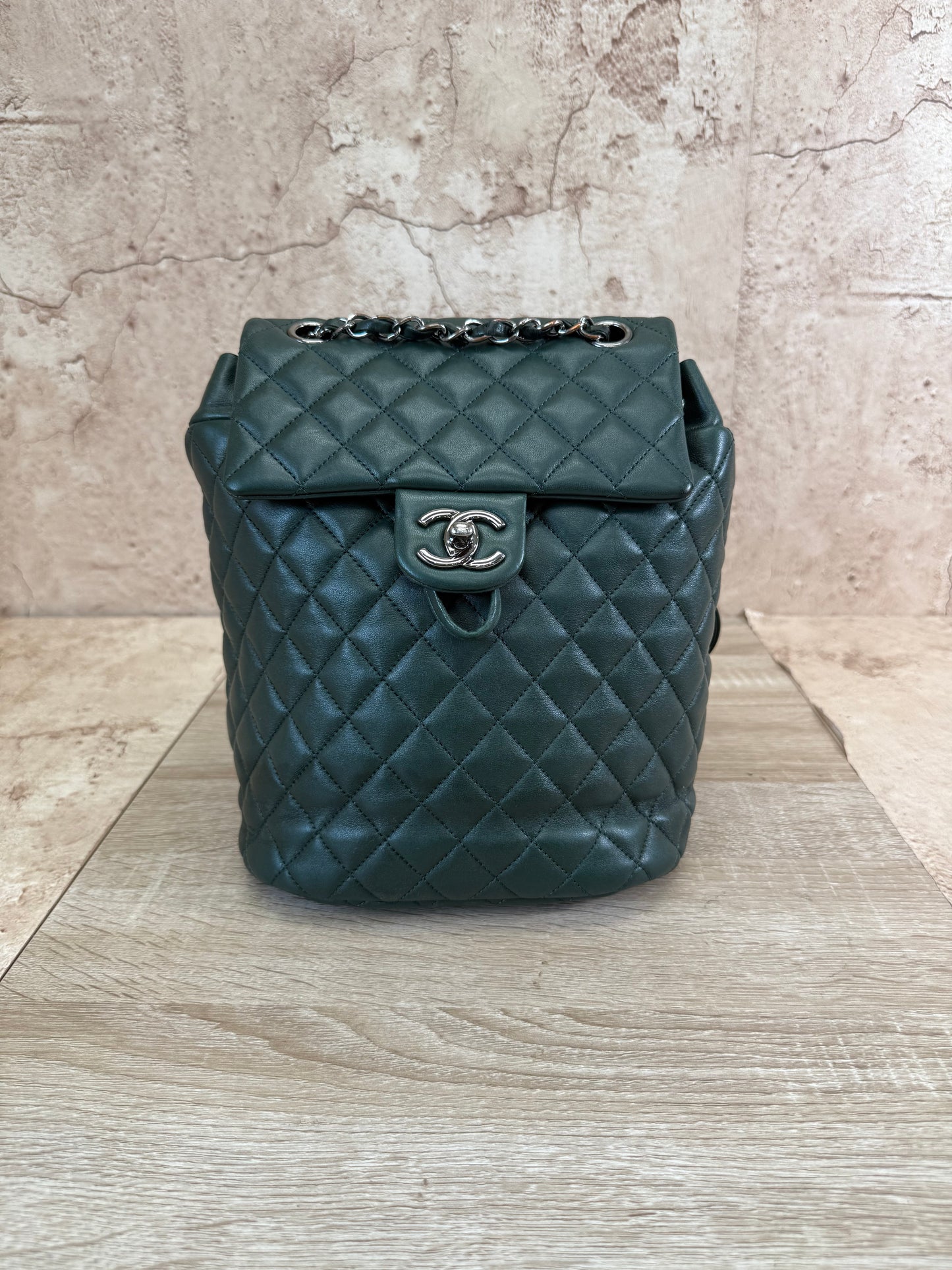 Chanel Green Lambskin Large Urban Spirit Backpack