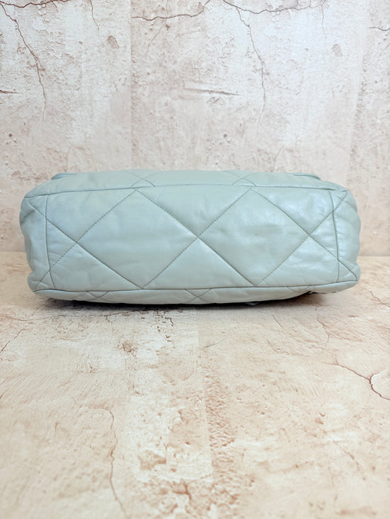 Chanel Cloud 19 Lambskin Grey Maxi Flap Bag