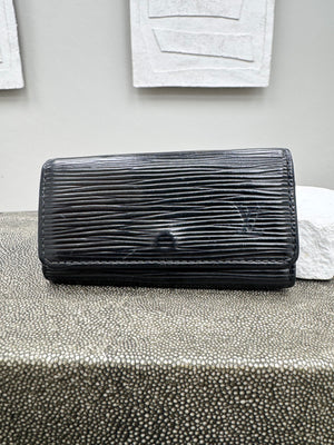Louis Vuitton Black Epi Leather 4 Key Holder