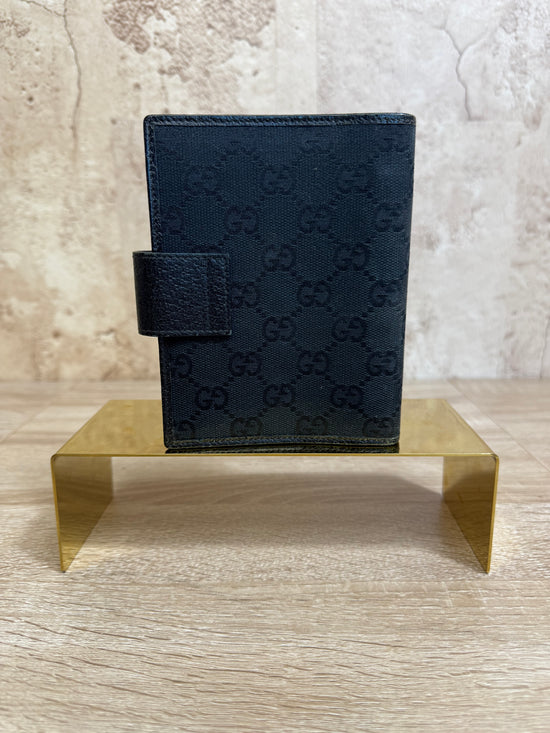 Gucci Black Canvas Passport Agenda