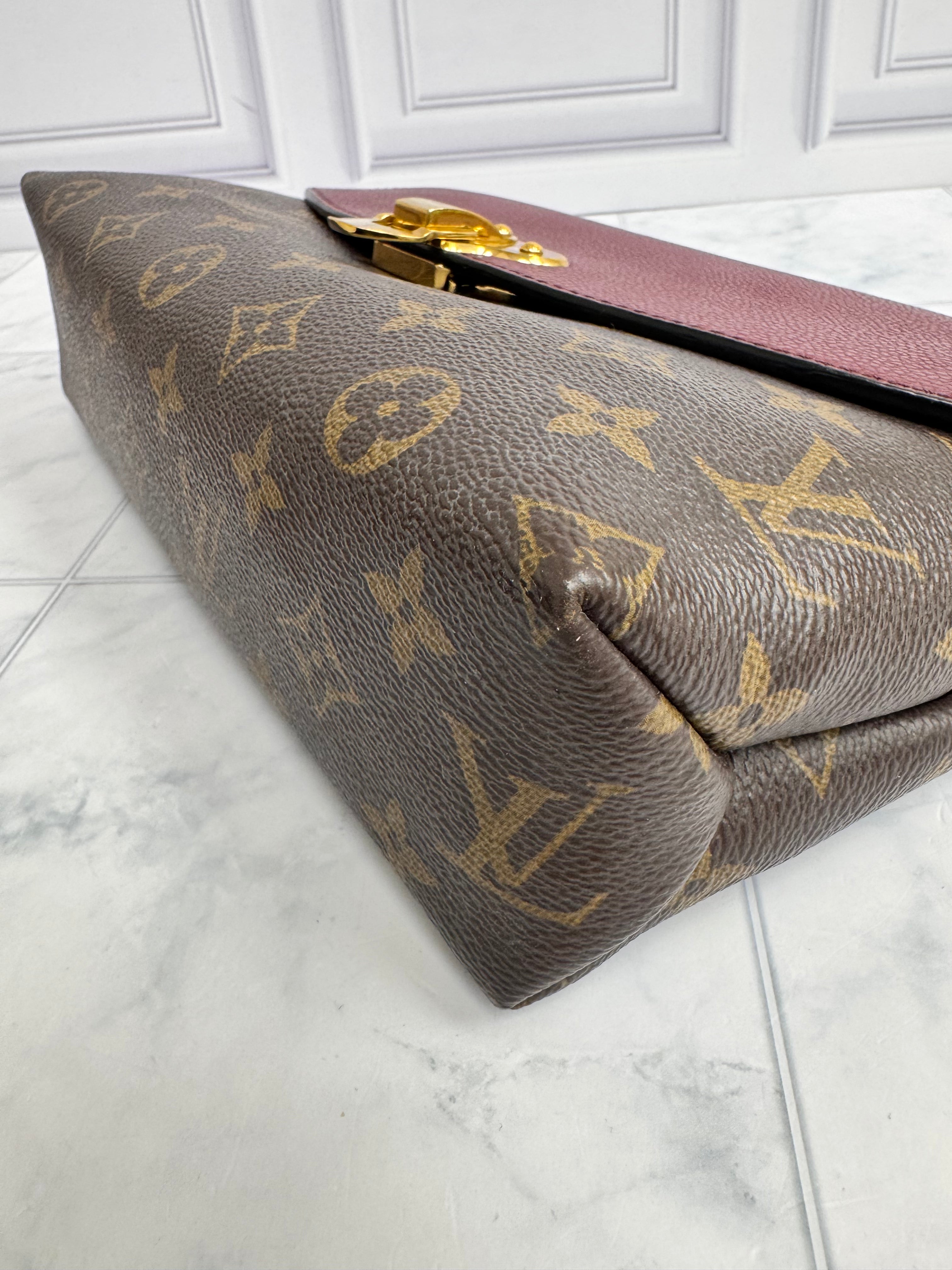 Louis Vuitton Monogram And Burgundy Saint-Placide Shoulder Bag