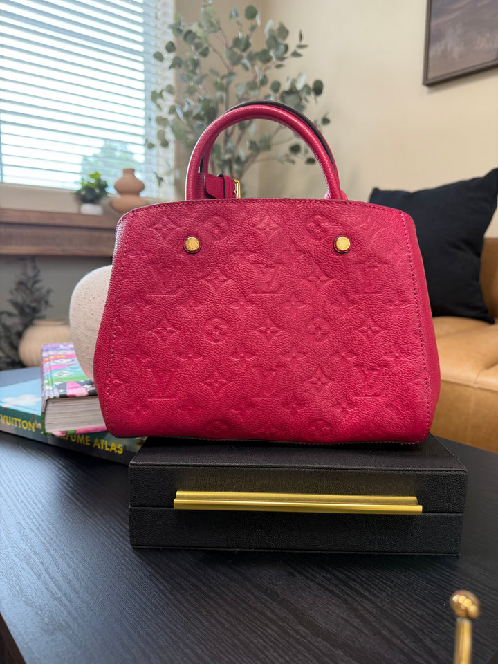 Louis Vuitton Fuchsia Empriente Leather Montaigne MM