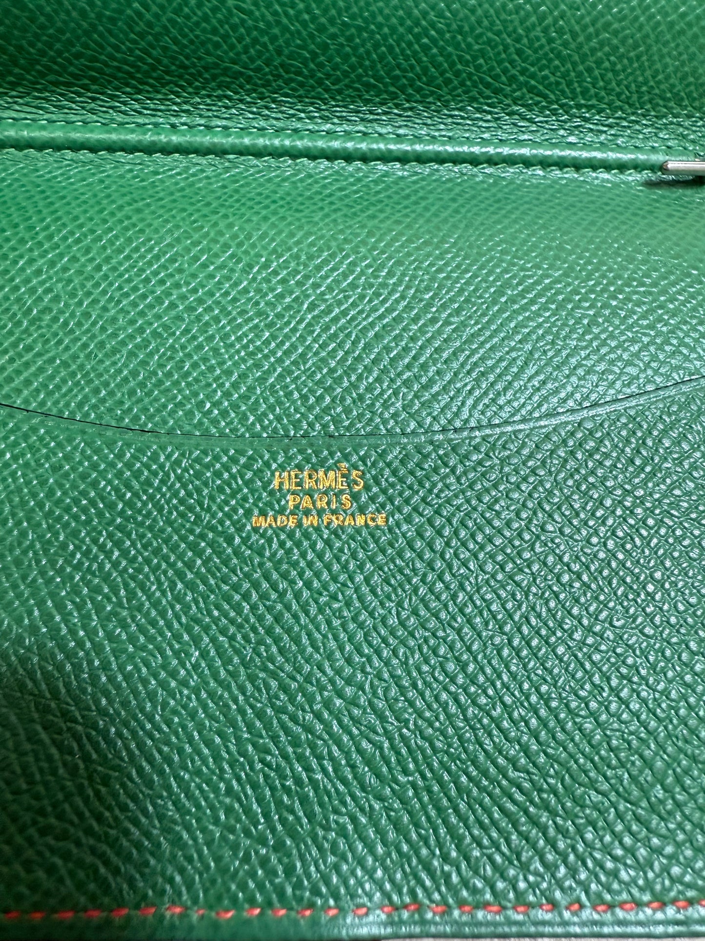 Hermes Red & Green Leather Passport Holder