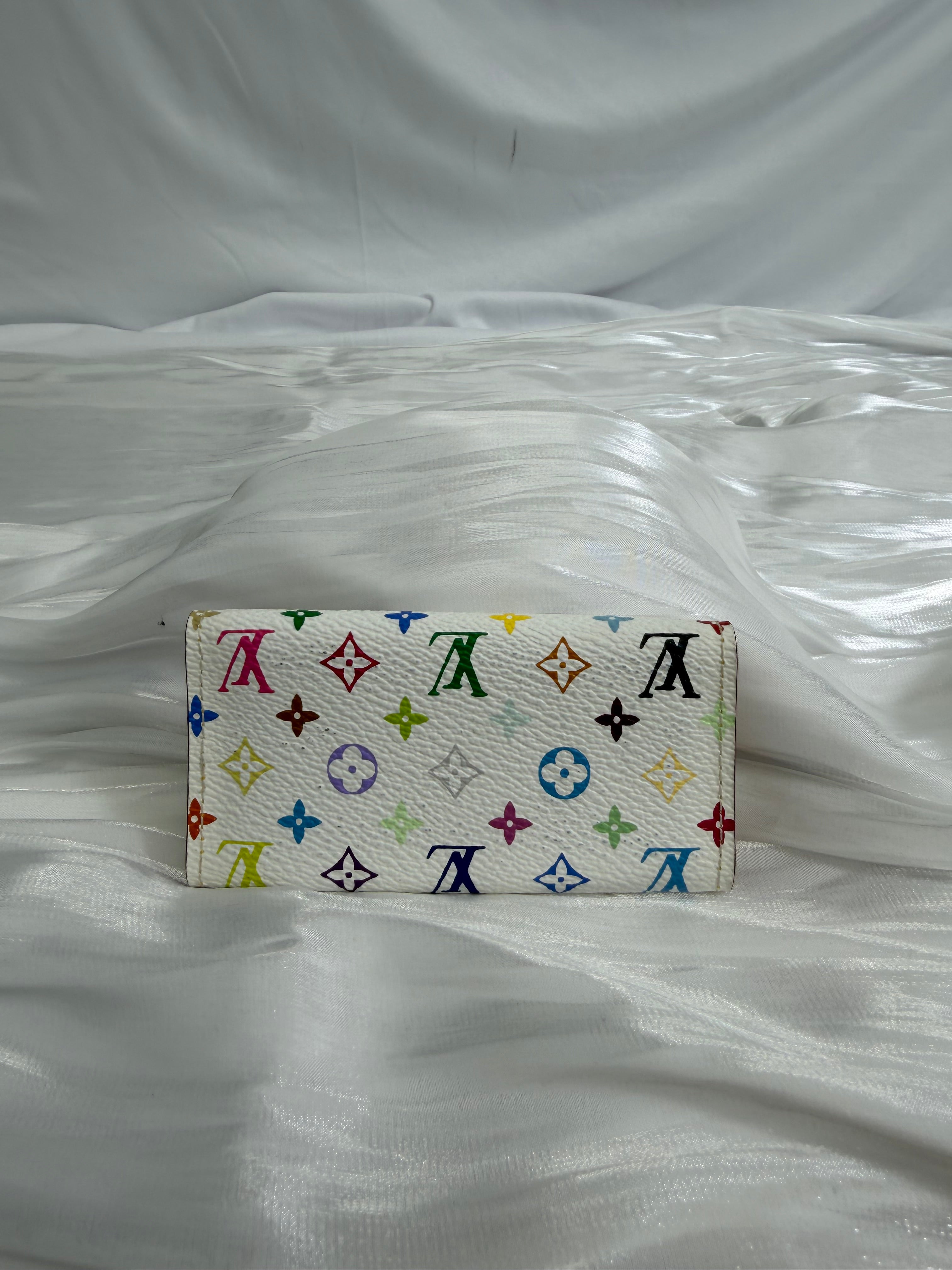 Louis Vuitton White Multicolore 4 Key Ring Holder
