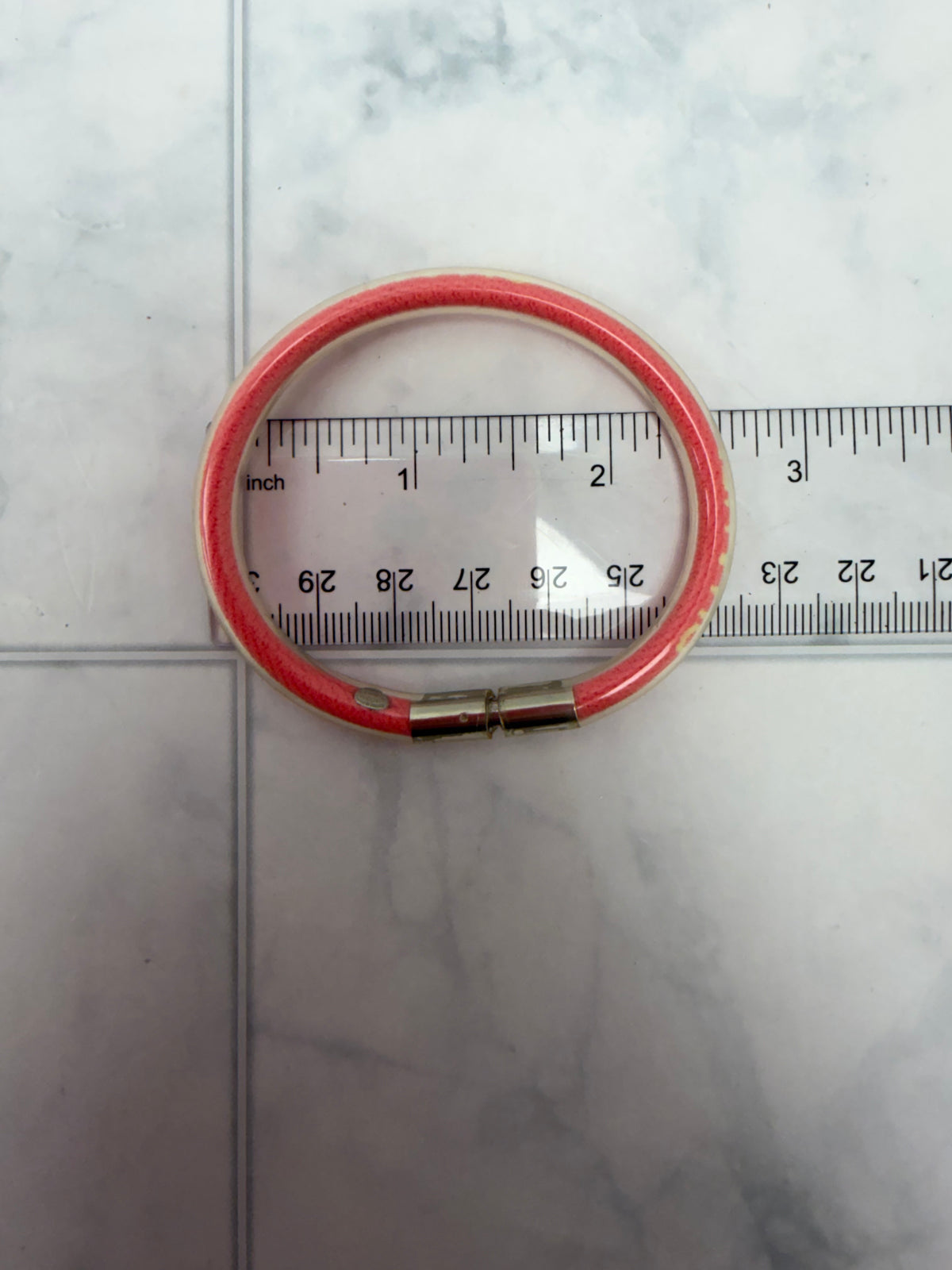 Chanel Pink Rubber Sport Line Logo Tube Bracelet