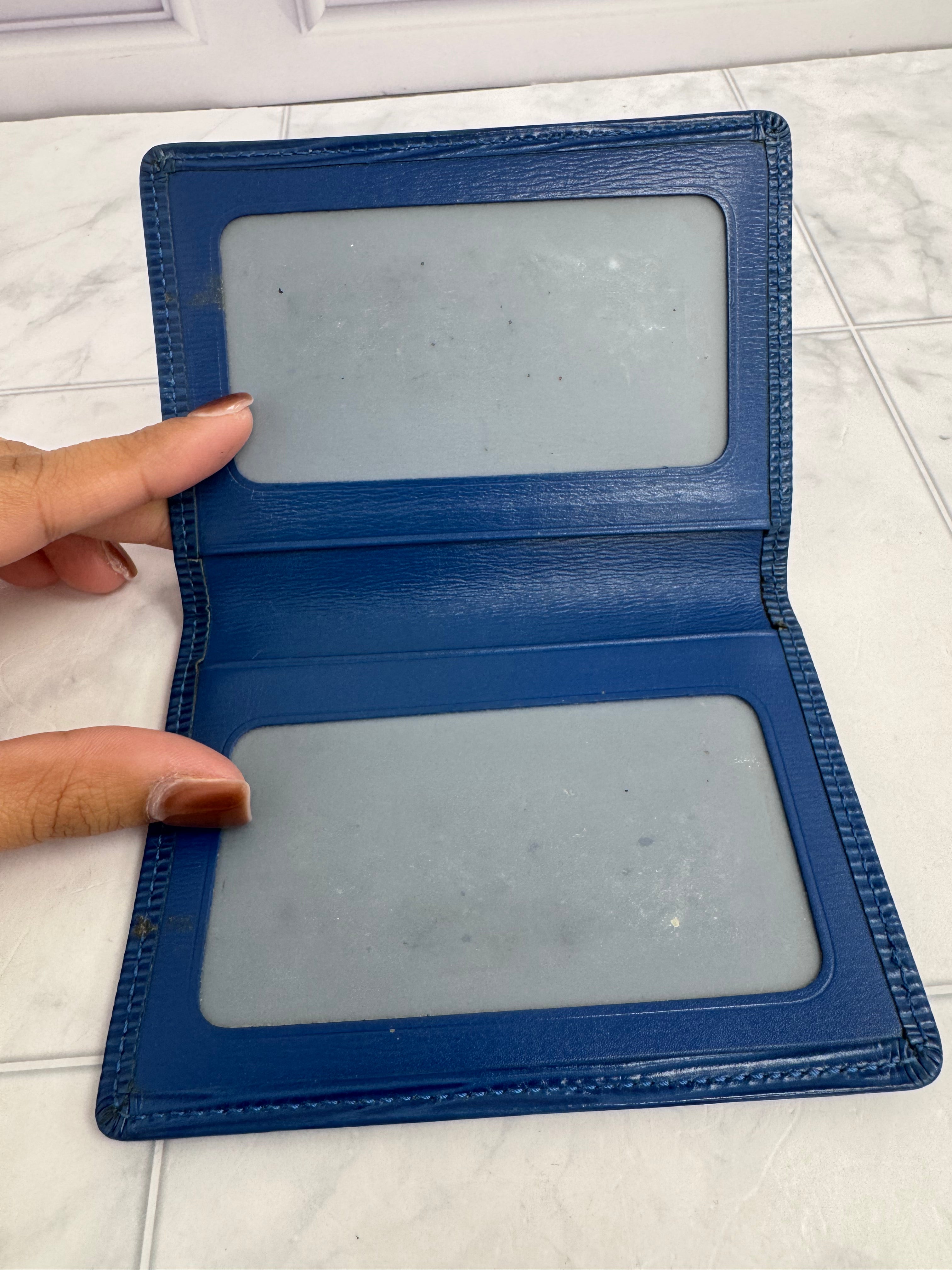 Louis Vuitton Blue Epi Card Case