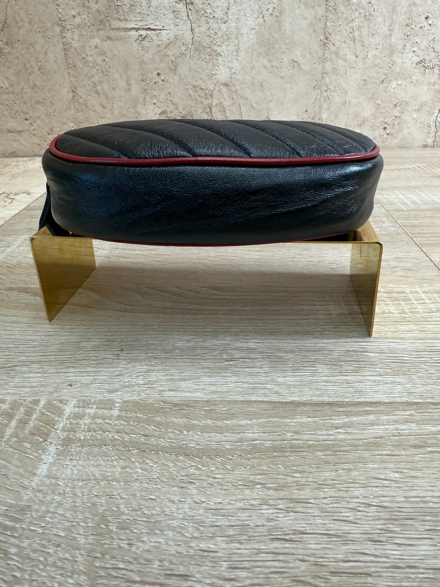 Gucci GG Marmont Black Quilted Leather  Waist Bag