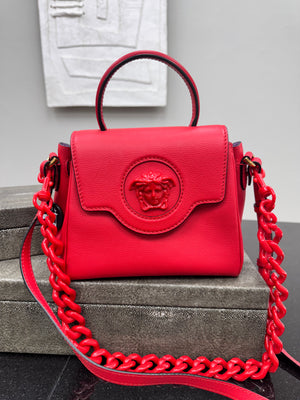 *DONS DROP* Versace Red Calfskin Leather Small La Medusa Handbag
