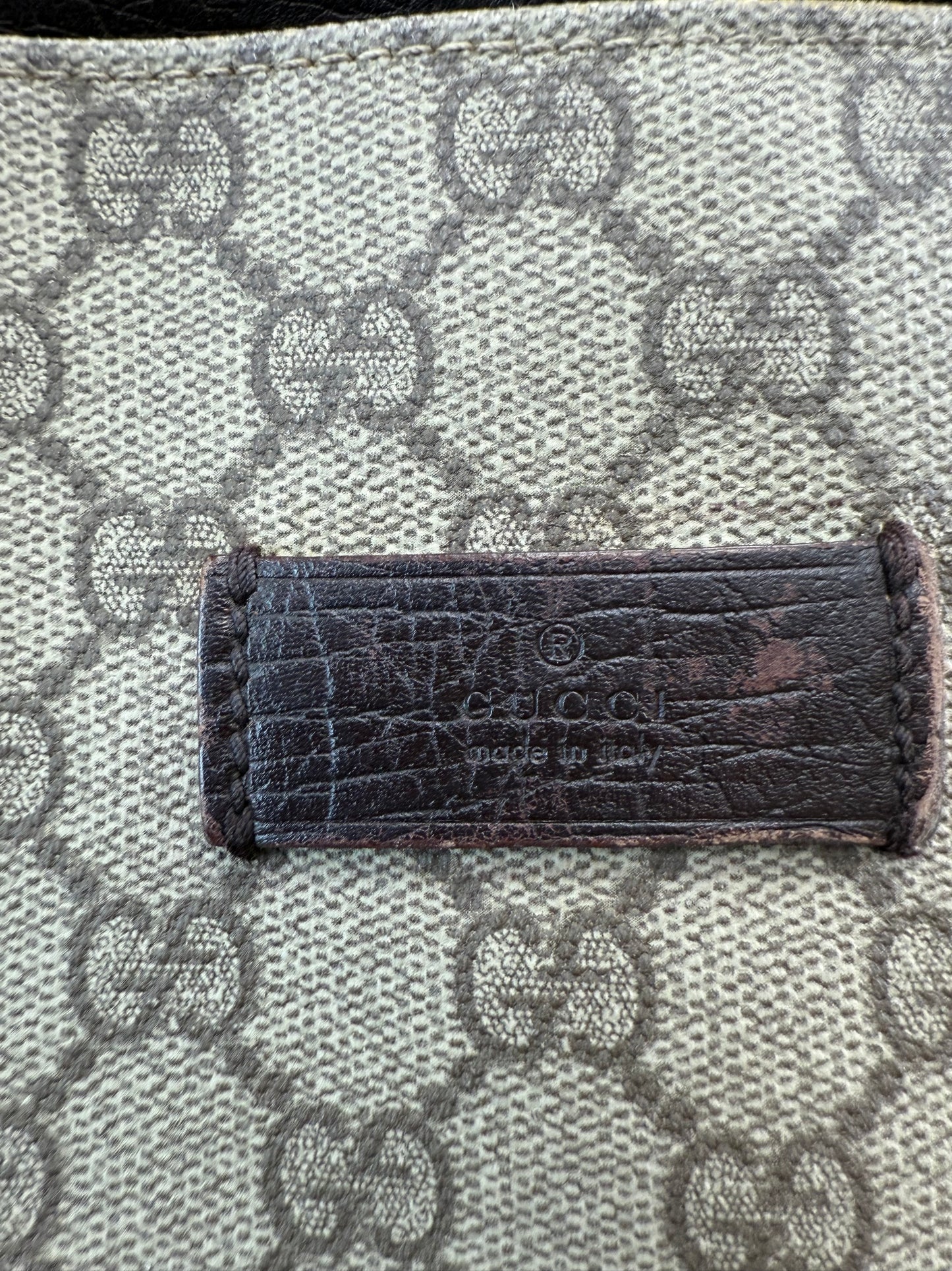 Gucci GG Supreme Brown Coated Canvas Tote Bag