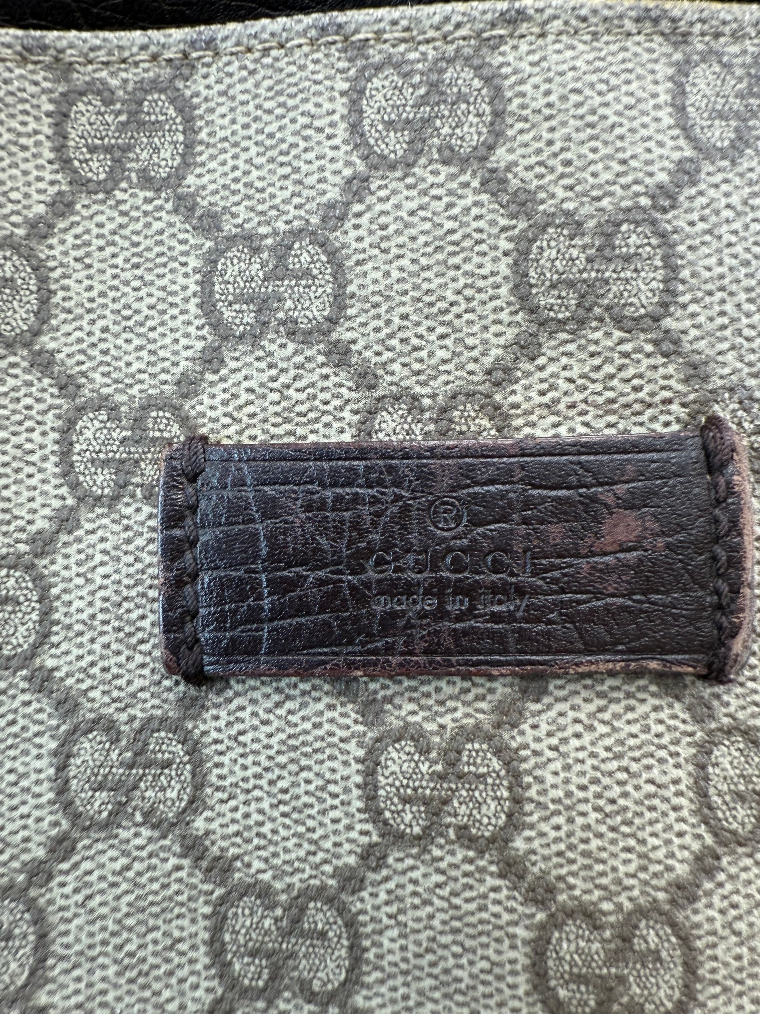 Gucci GG Supreme Brown Coated Canvas Tote Bag