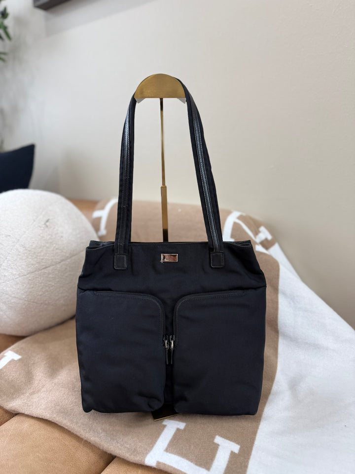 Gucci Black Canvas Tote Bag