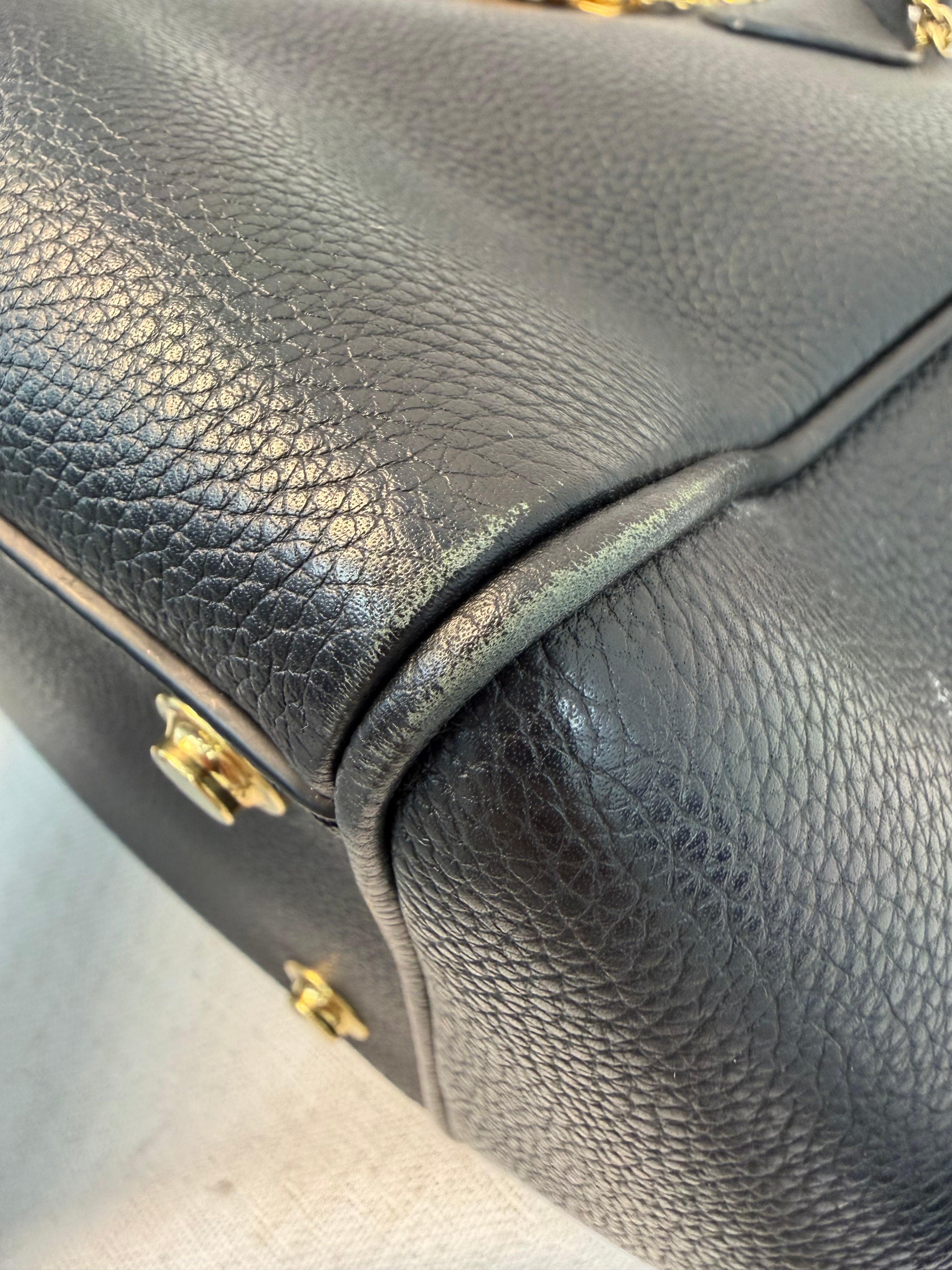 Louis Vuitton Black Leather Milla PM Bag
