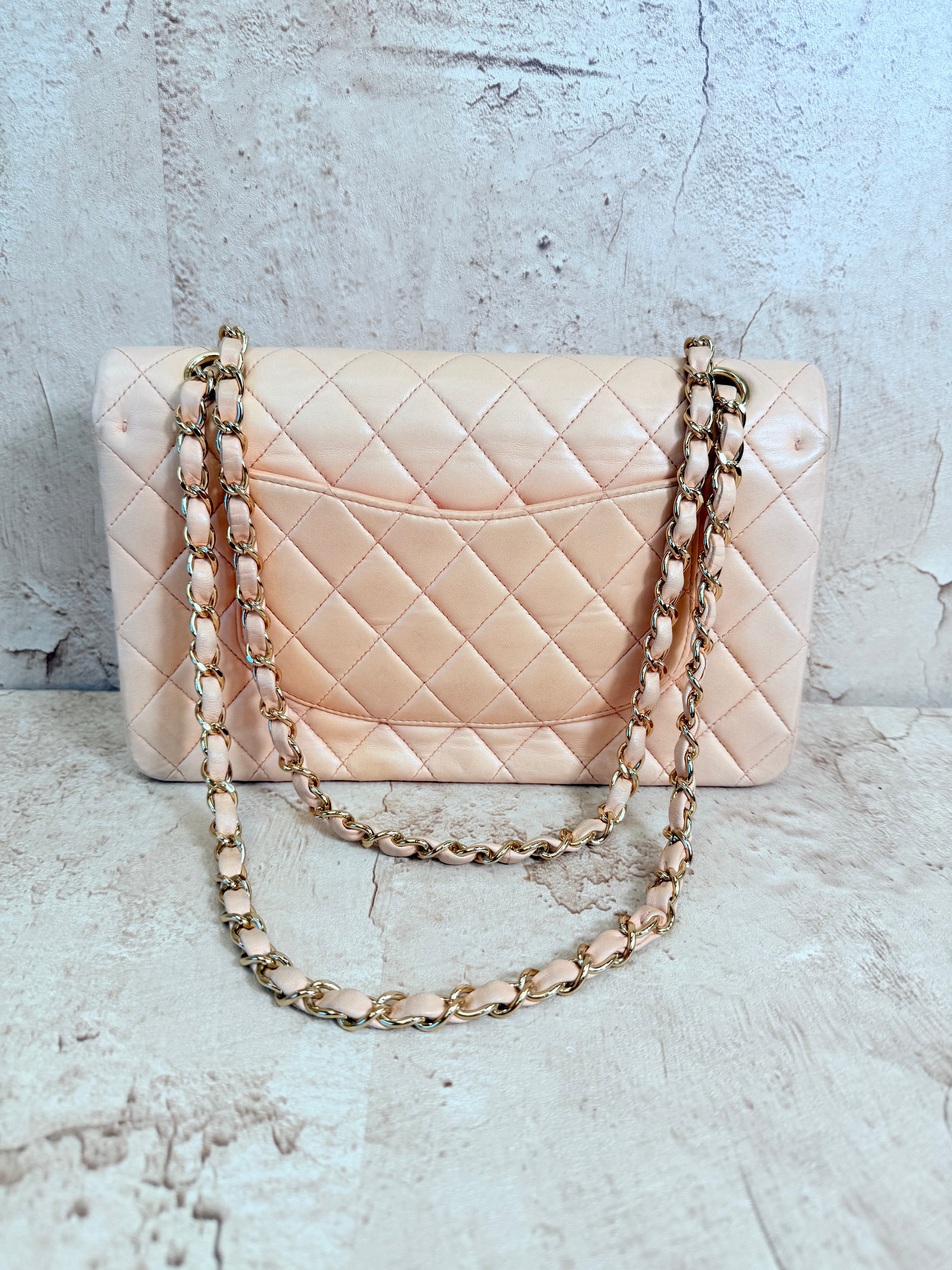 Chanel Peach Medium Double Flap Bag