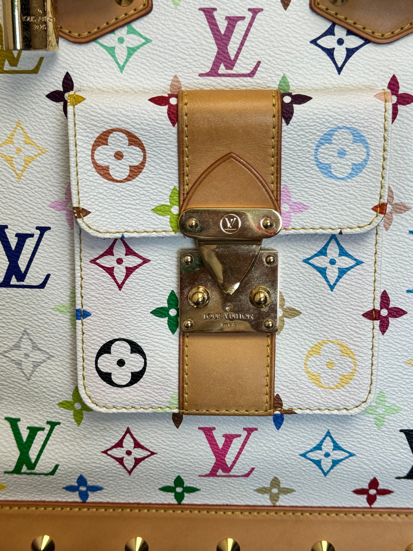 Louis Vuitton White Multicolore Alma GM