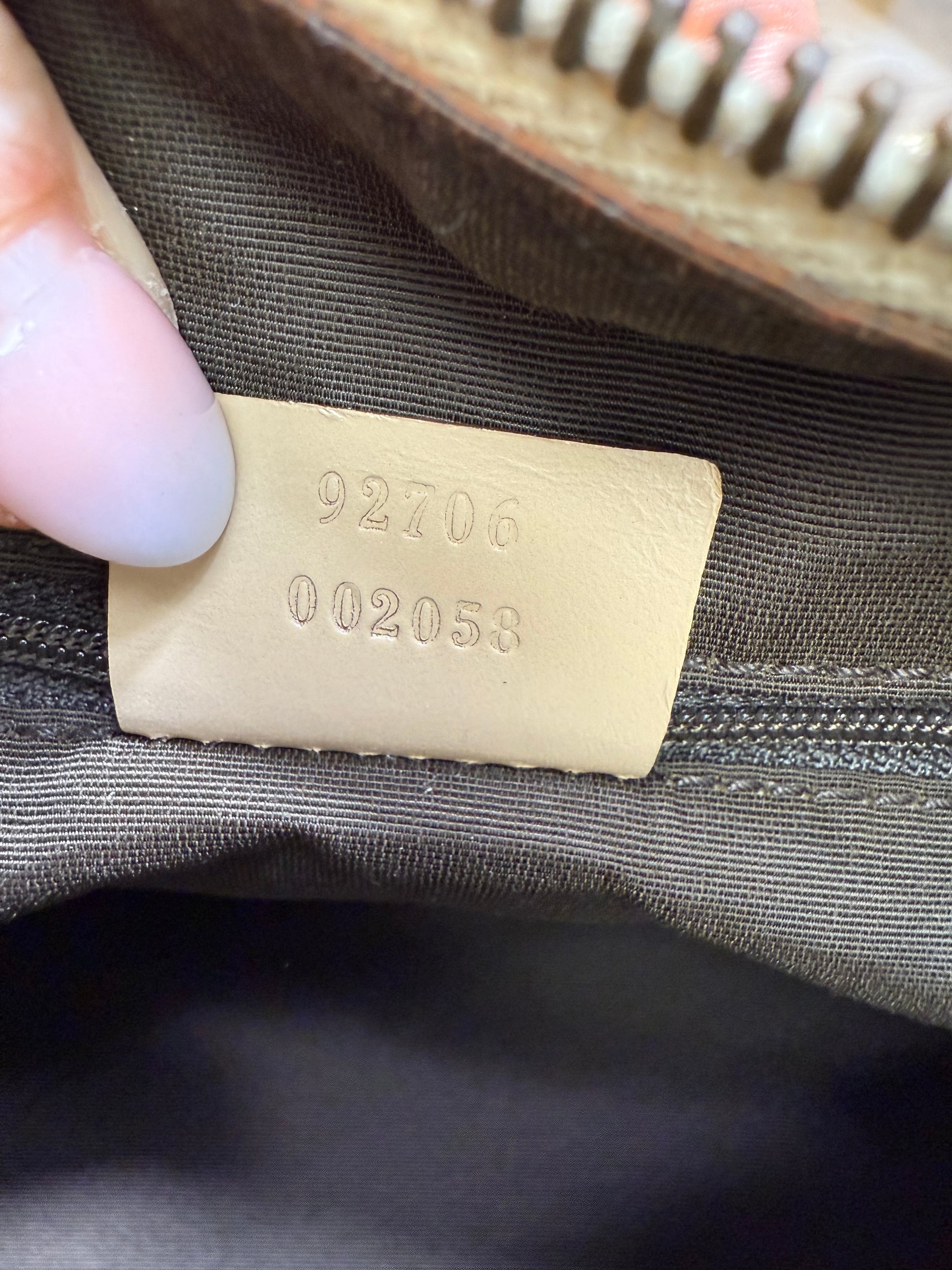 Gucci Tan Canvas & Leather Shoulder Bag