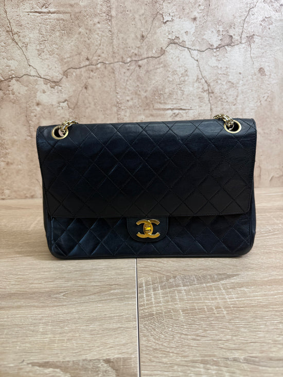 Chanel Black Quilted Calfskin Bijoux Double Flap Bag
