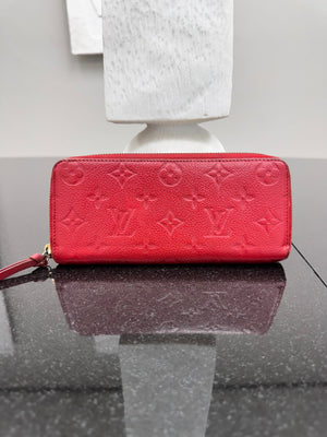 *DONS DROP* Louis Vuitton Red Empreinte Leather Long Zippy Wallet