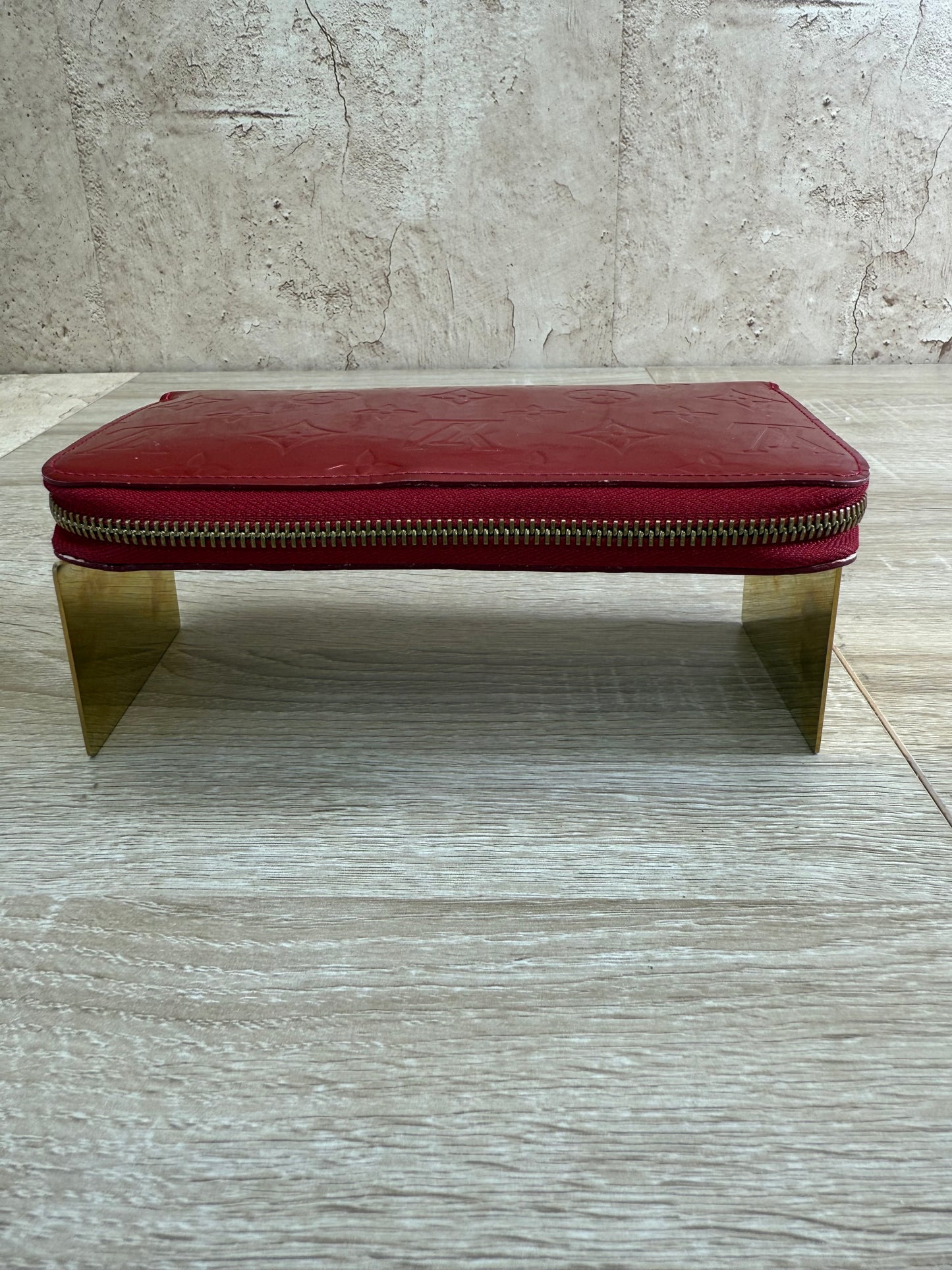 Louis Vuitton Red Vernis Zippy Wallet