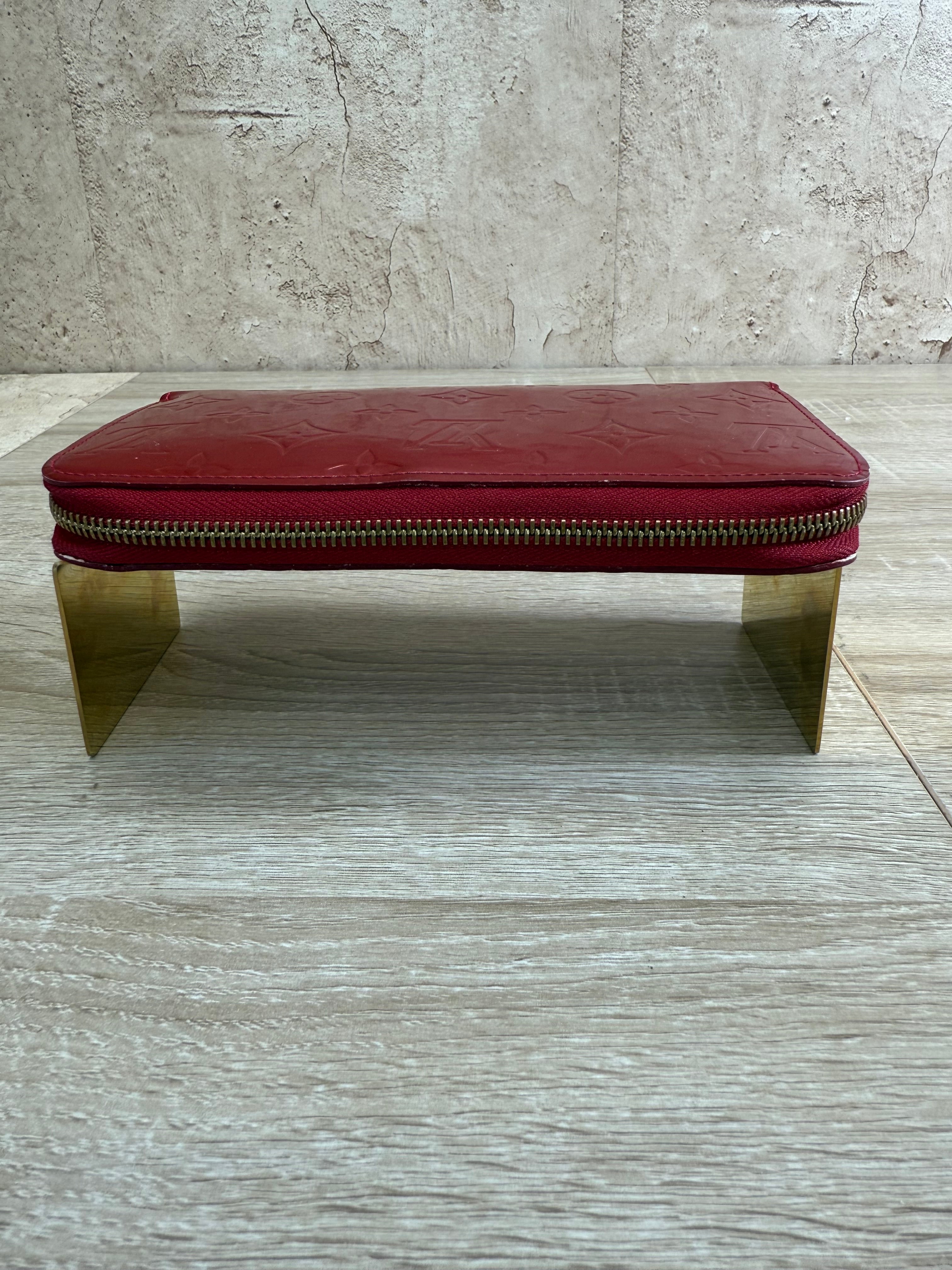 Louis Vuitton Red Vernis Zippy Wallet