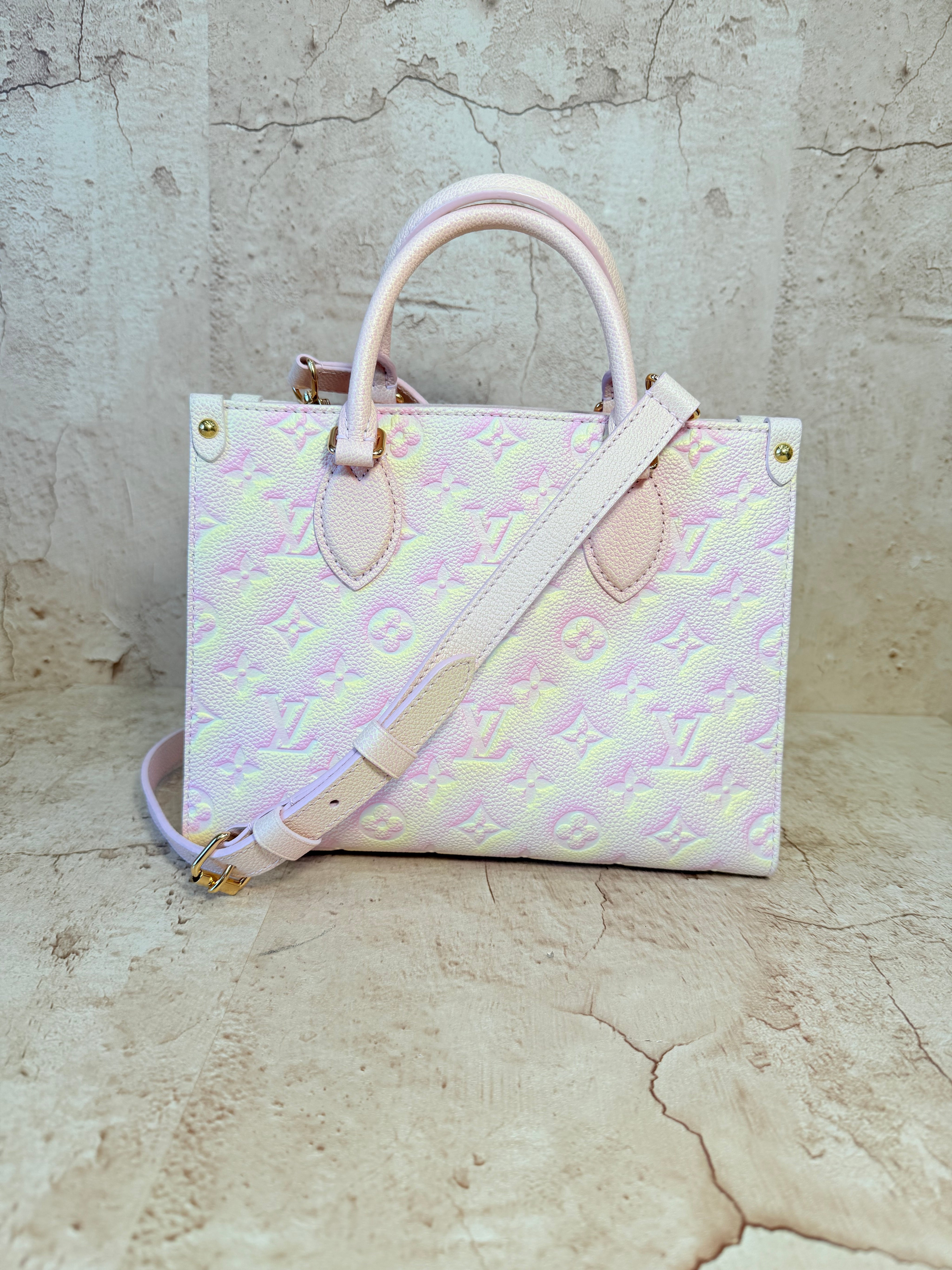 Louis Vuitton Stardust Pink Monogram Empreinte OnTheGo PM Tote