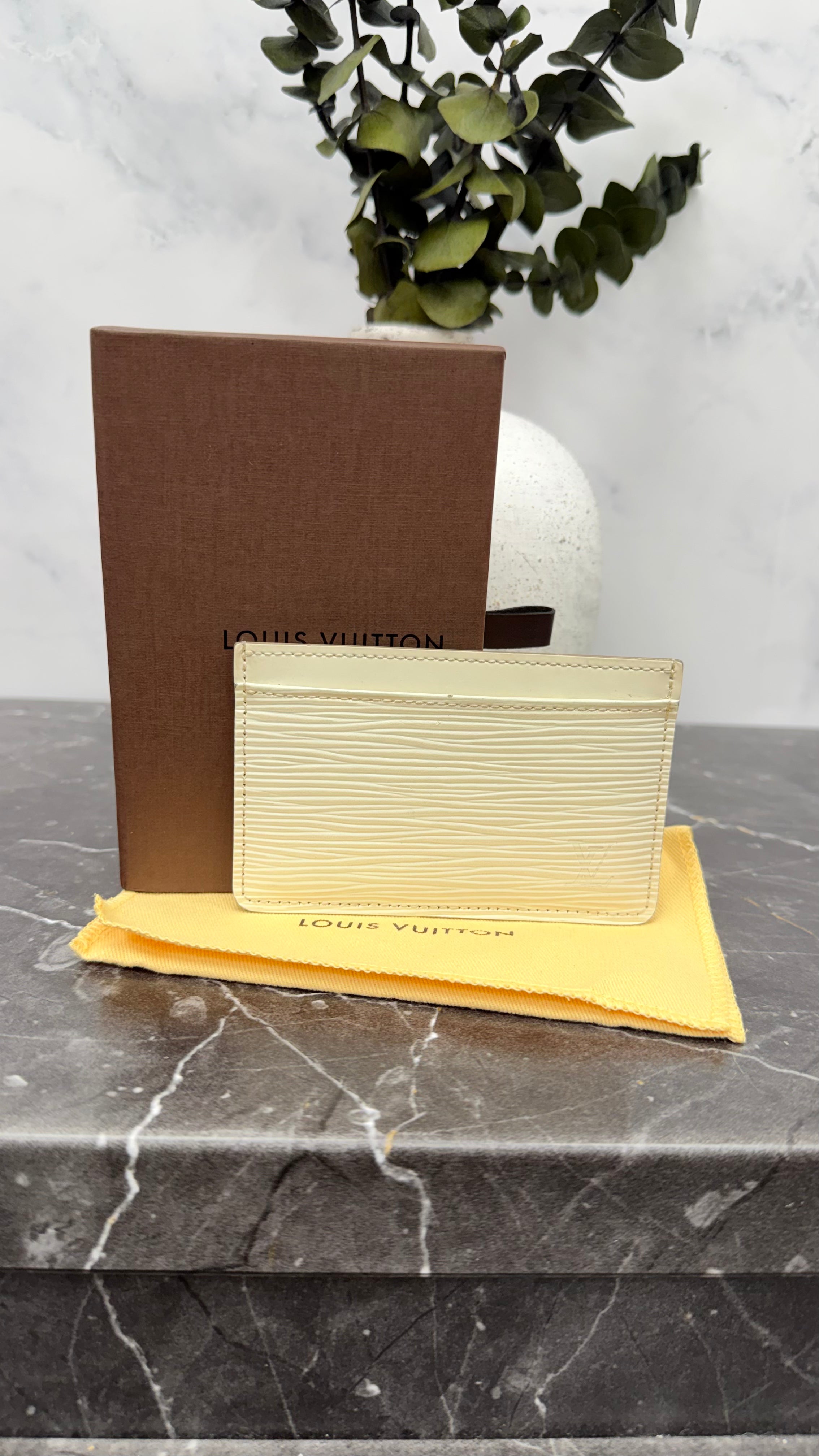 Louis Vuitton Ivory Epi Card Holder