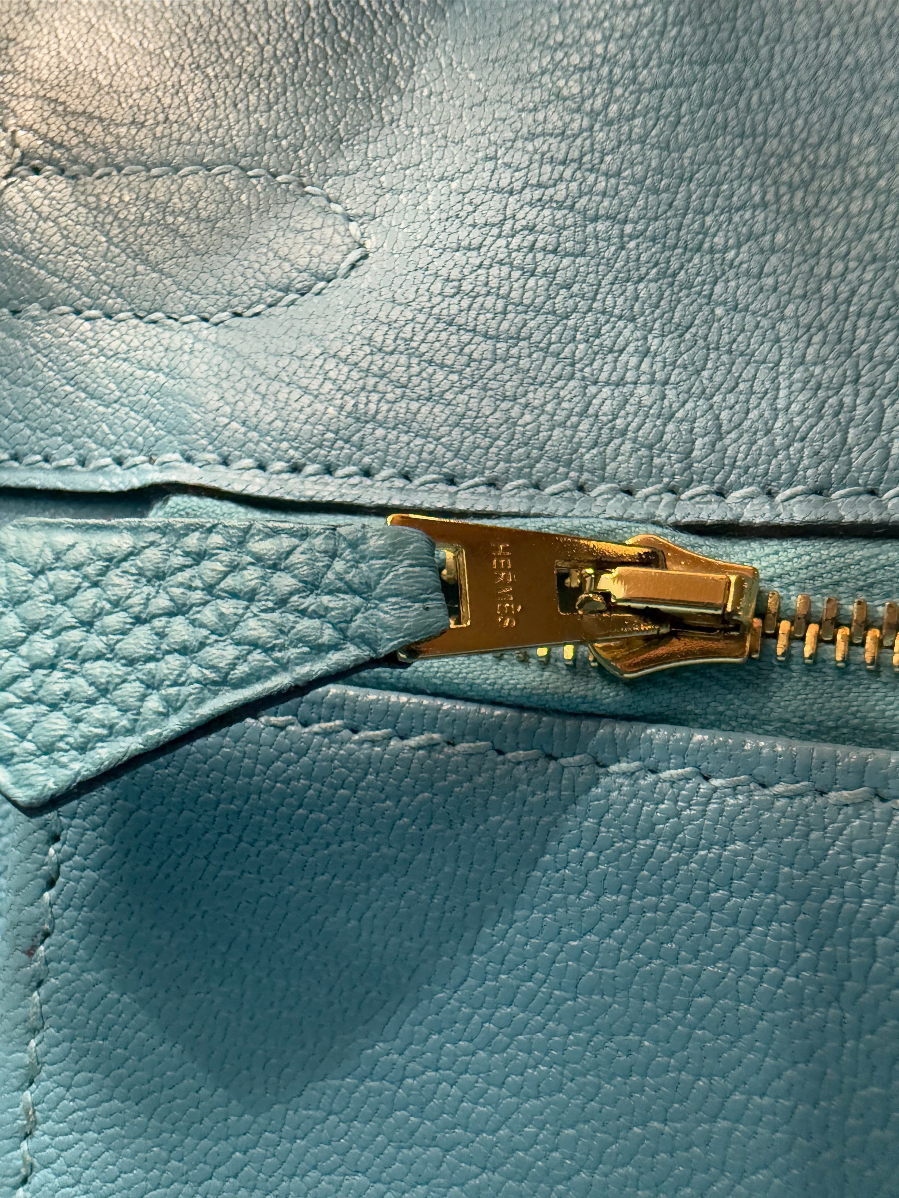 Hermes Bleu de Nord Togo Leather Birkin 30 with Gold Hardware