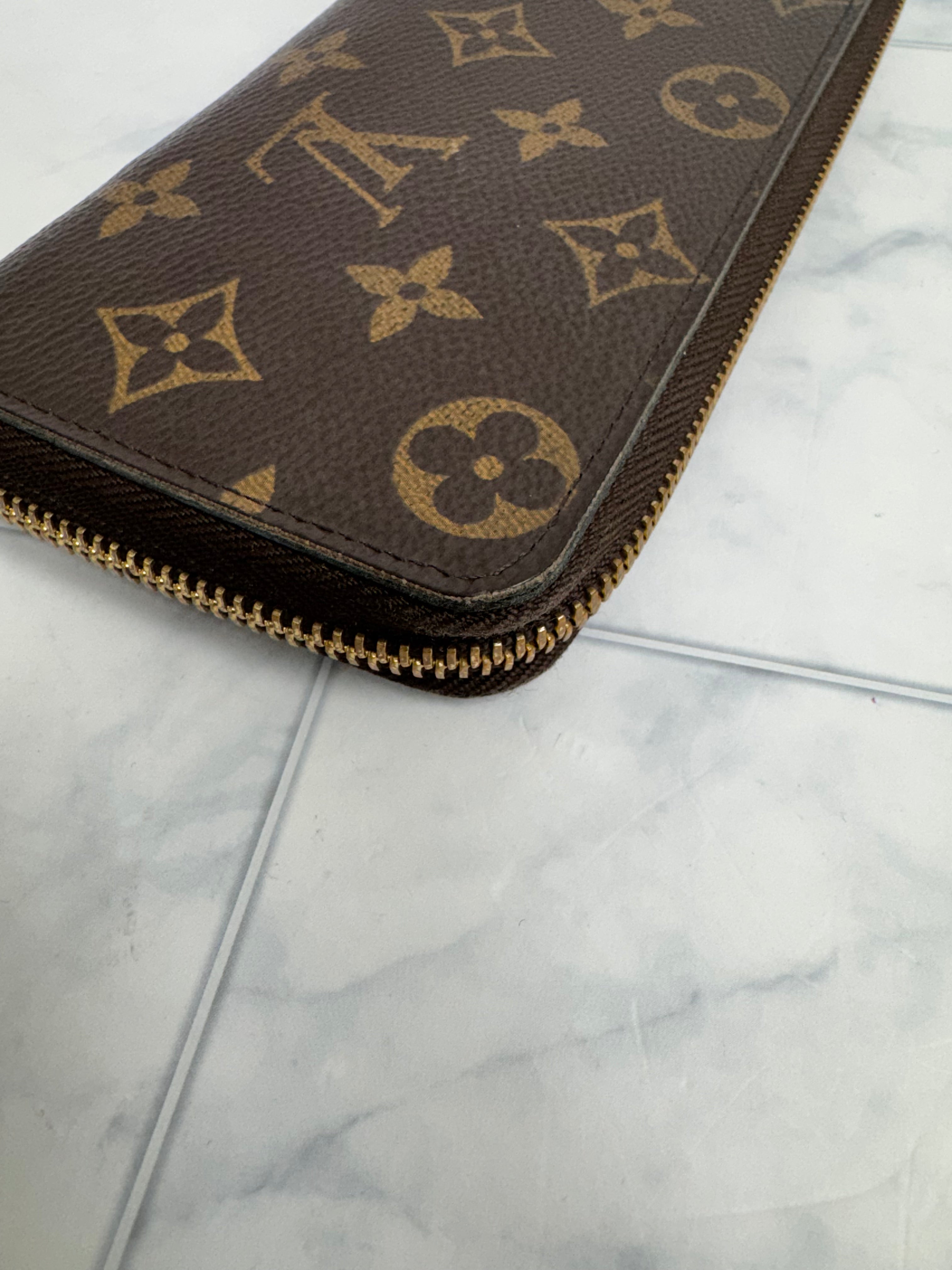 Louis Vuitton Monogram And Pink Clemence Zippy Wallet