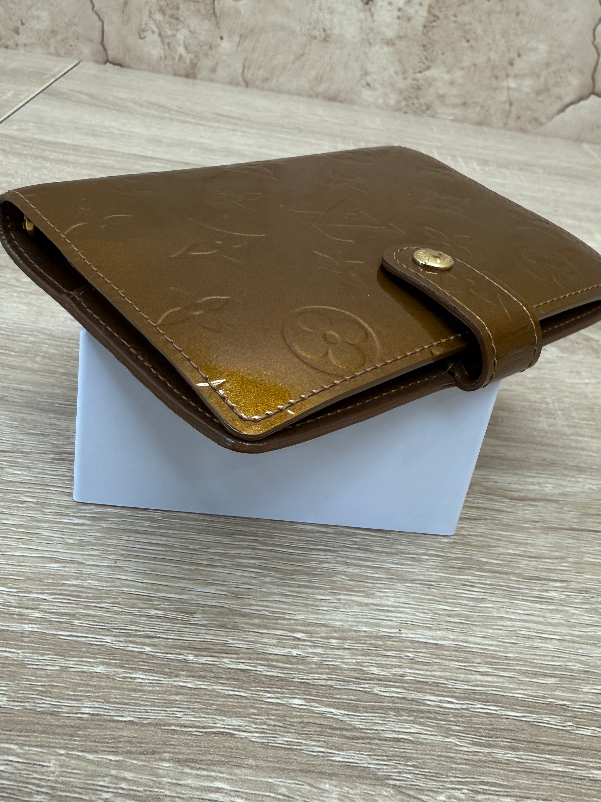 Louis Vuitton Bronze Vernis Passport Agenda PM