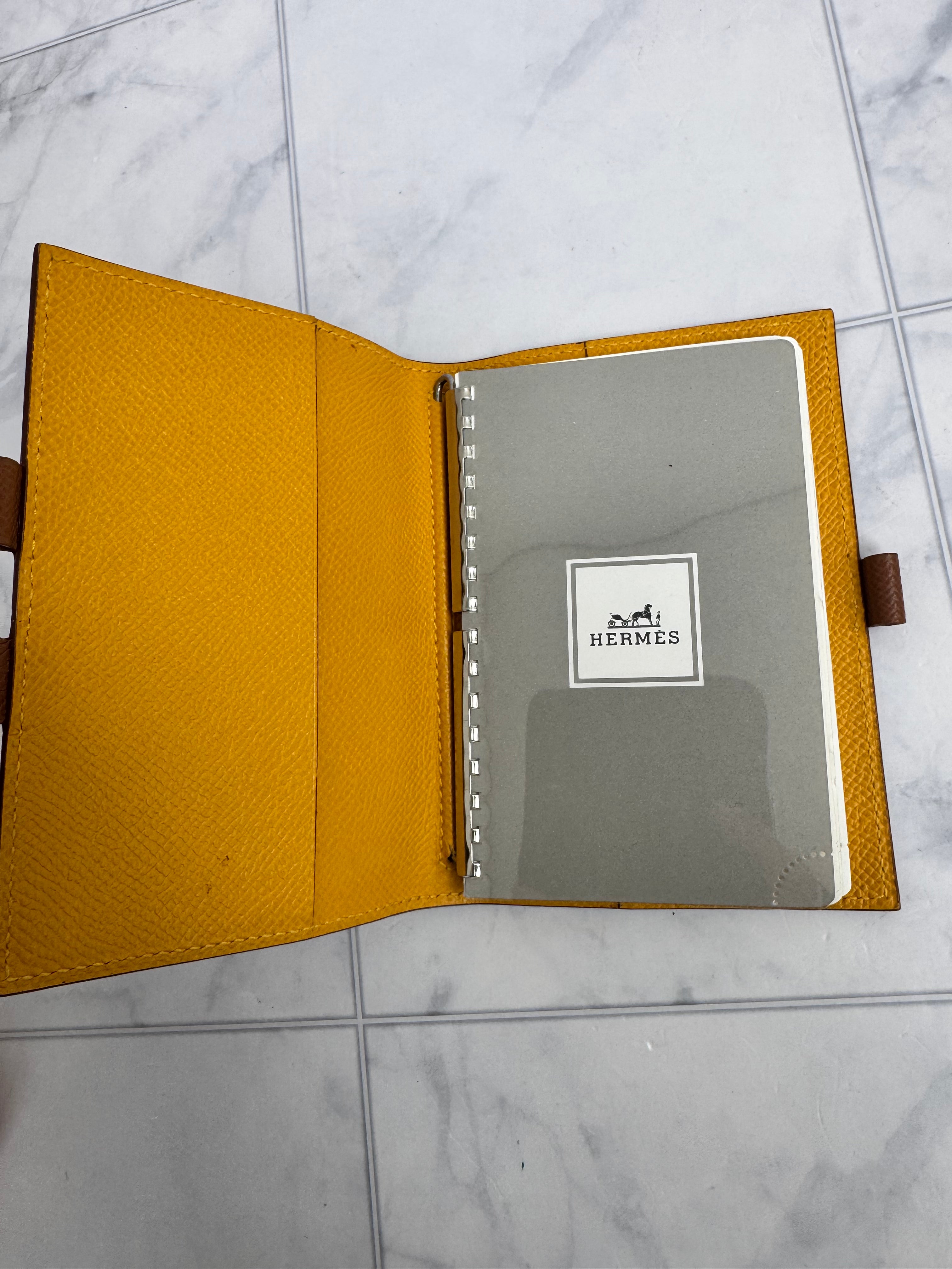 Hermes Brown Grained Leather Agenda Cover