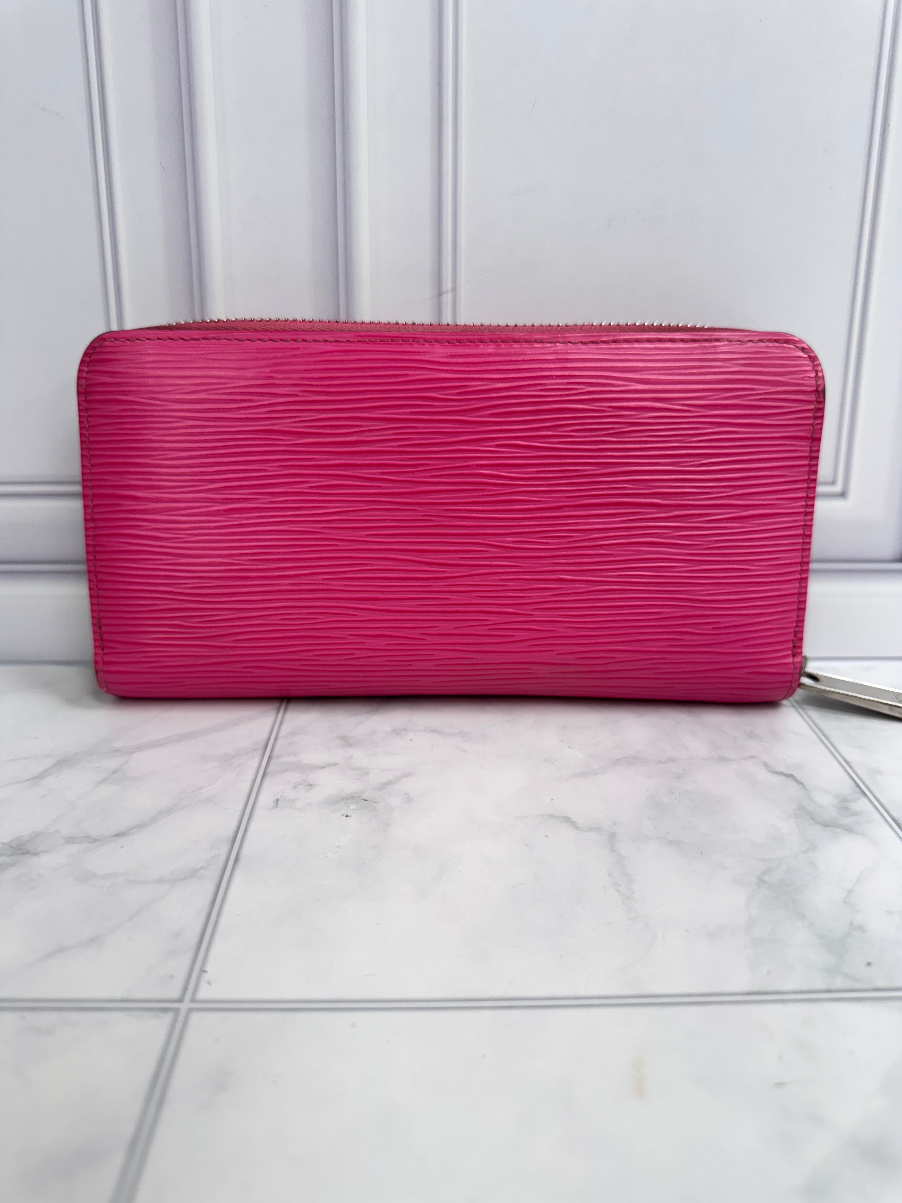 Louis Vuitton Pink Epi Zippy Wallet