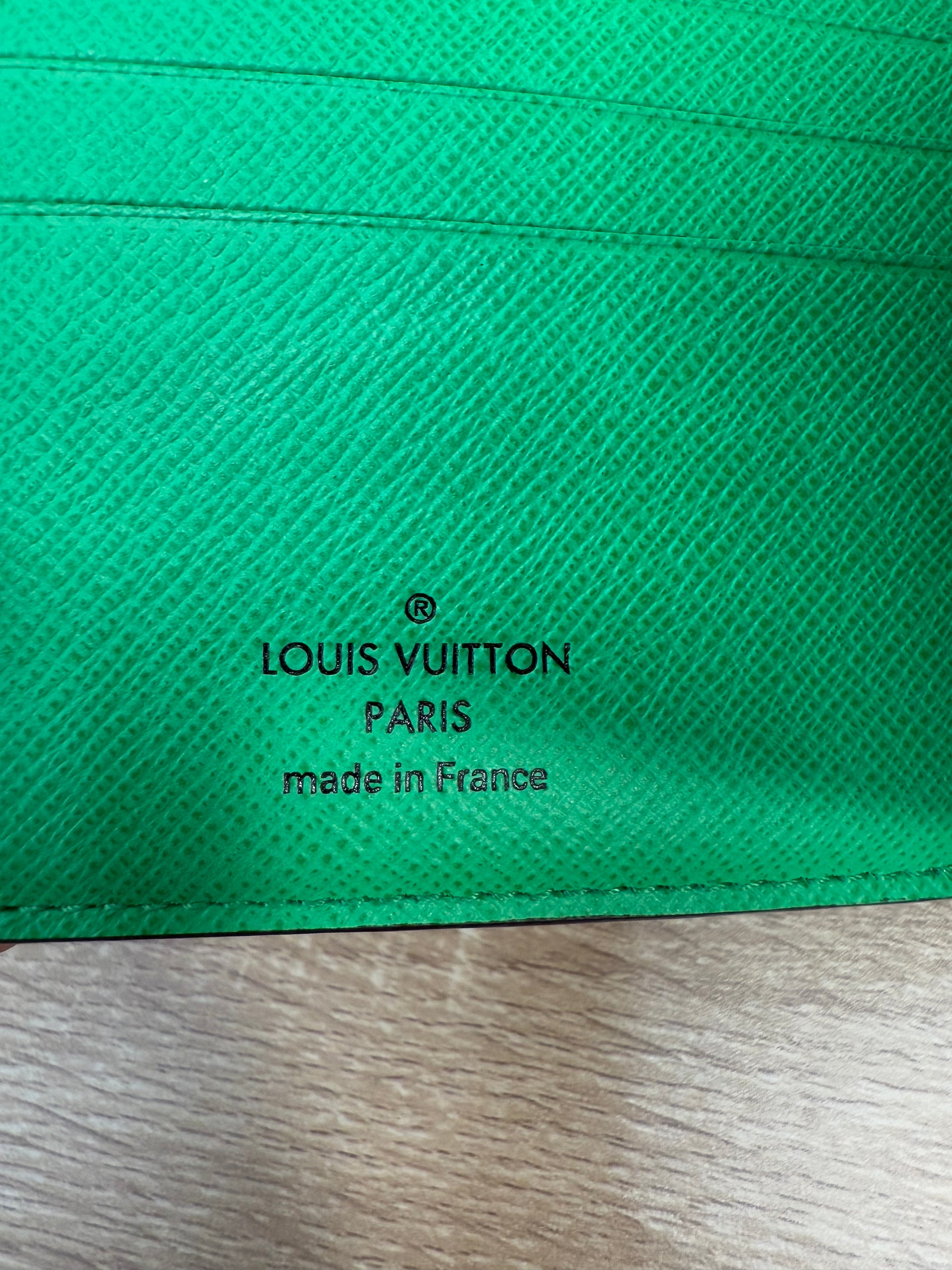 BRAND NEW- Louis Vuitton Monogram & Green Bifold