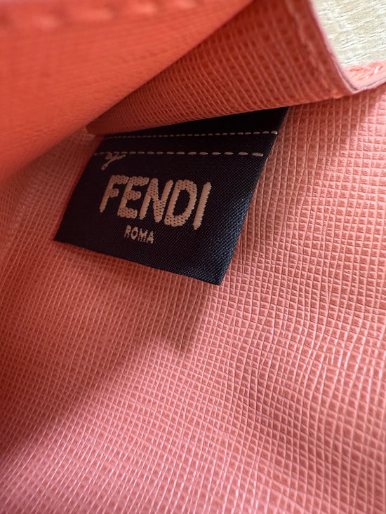 Fendi Pink Leather Card Case