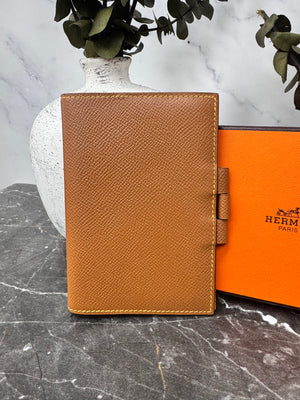 Hermes Brown Grained Leather Agenda Cover
