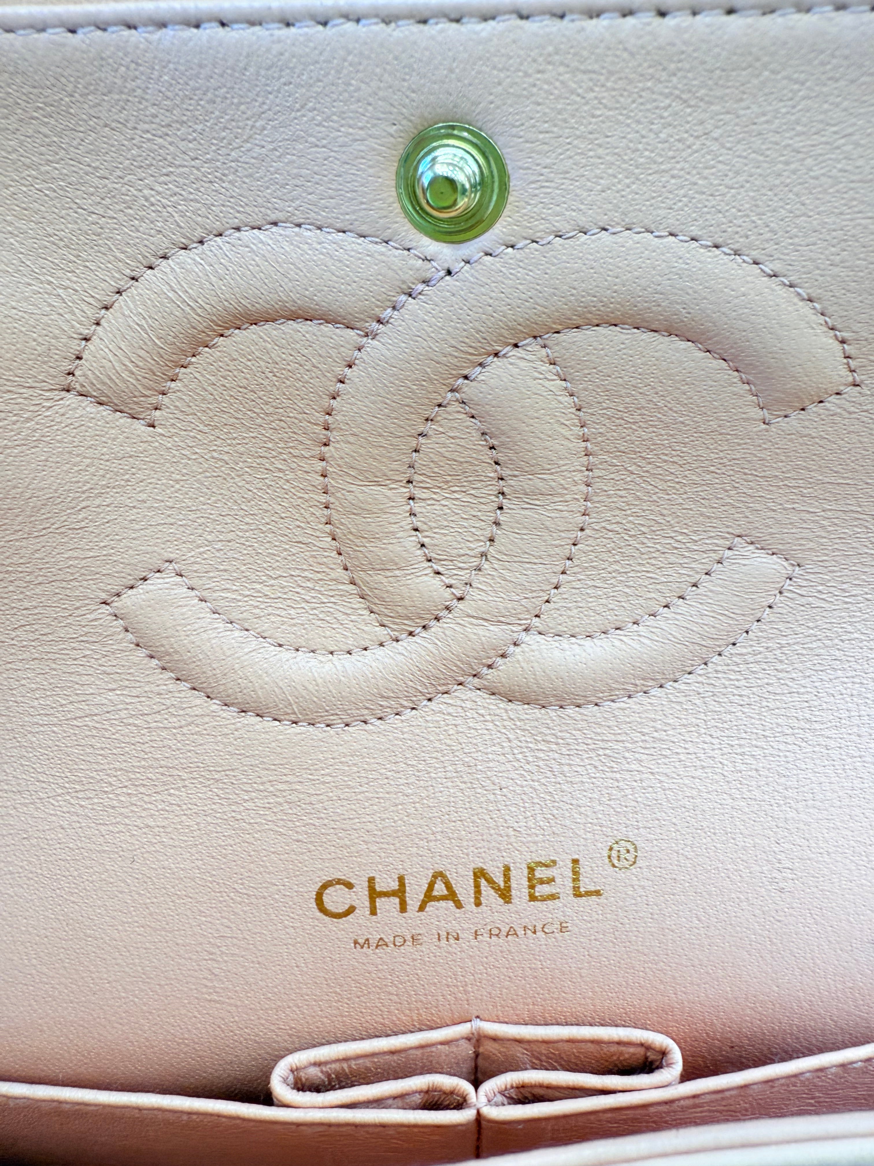 Chanel Peach Medium Double Flap Bag