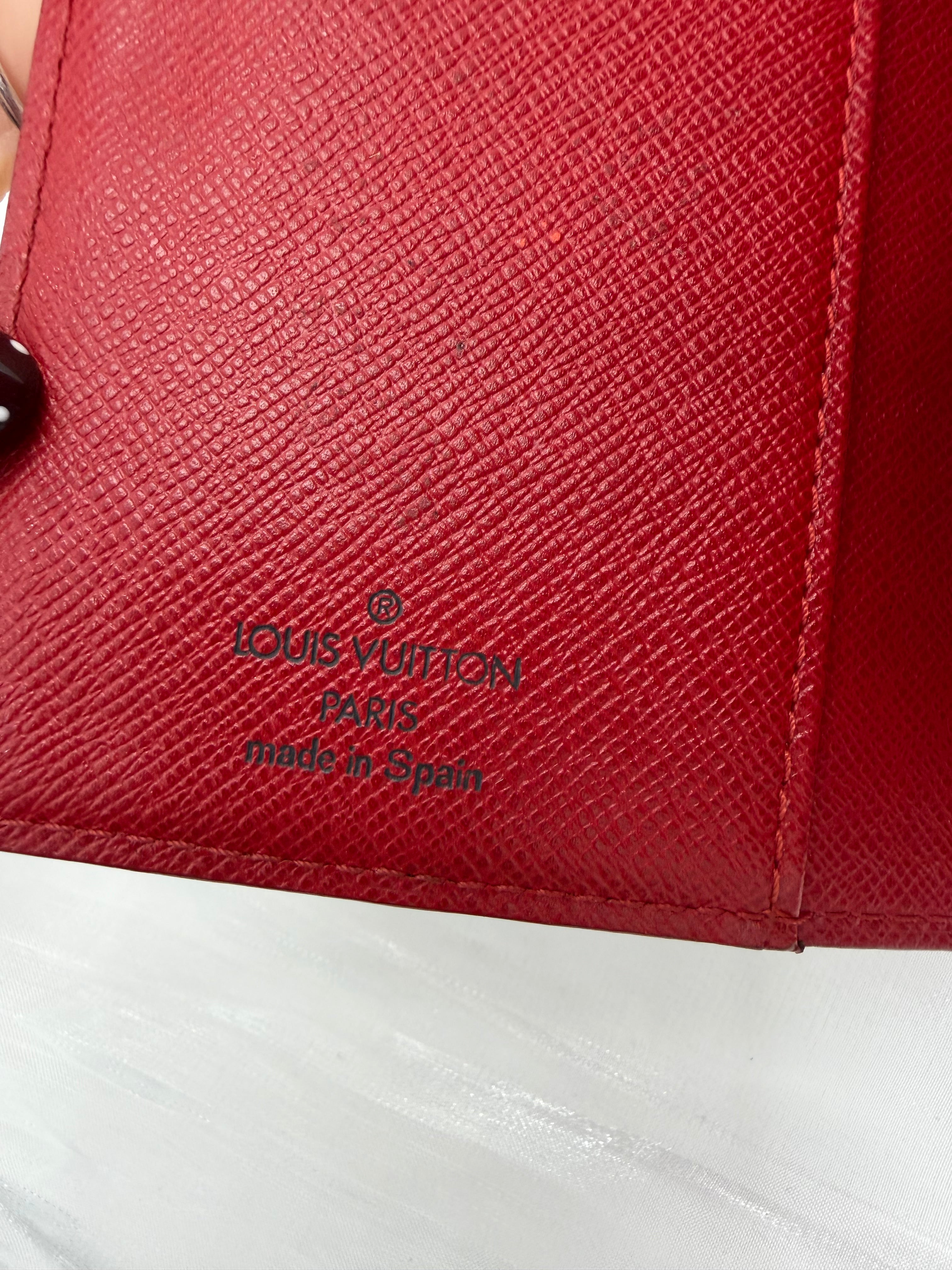 Louis Vuitton Red Epi Leather Passport Agenda PM