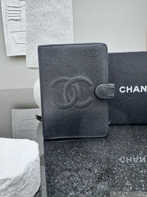Chanel Black Caviar Leather Agenda