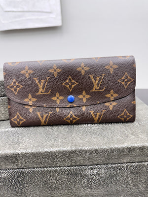 *DONS  DROP* Louis Vuitton Monogram & Blue Emilie Wallet
